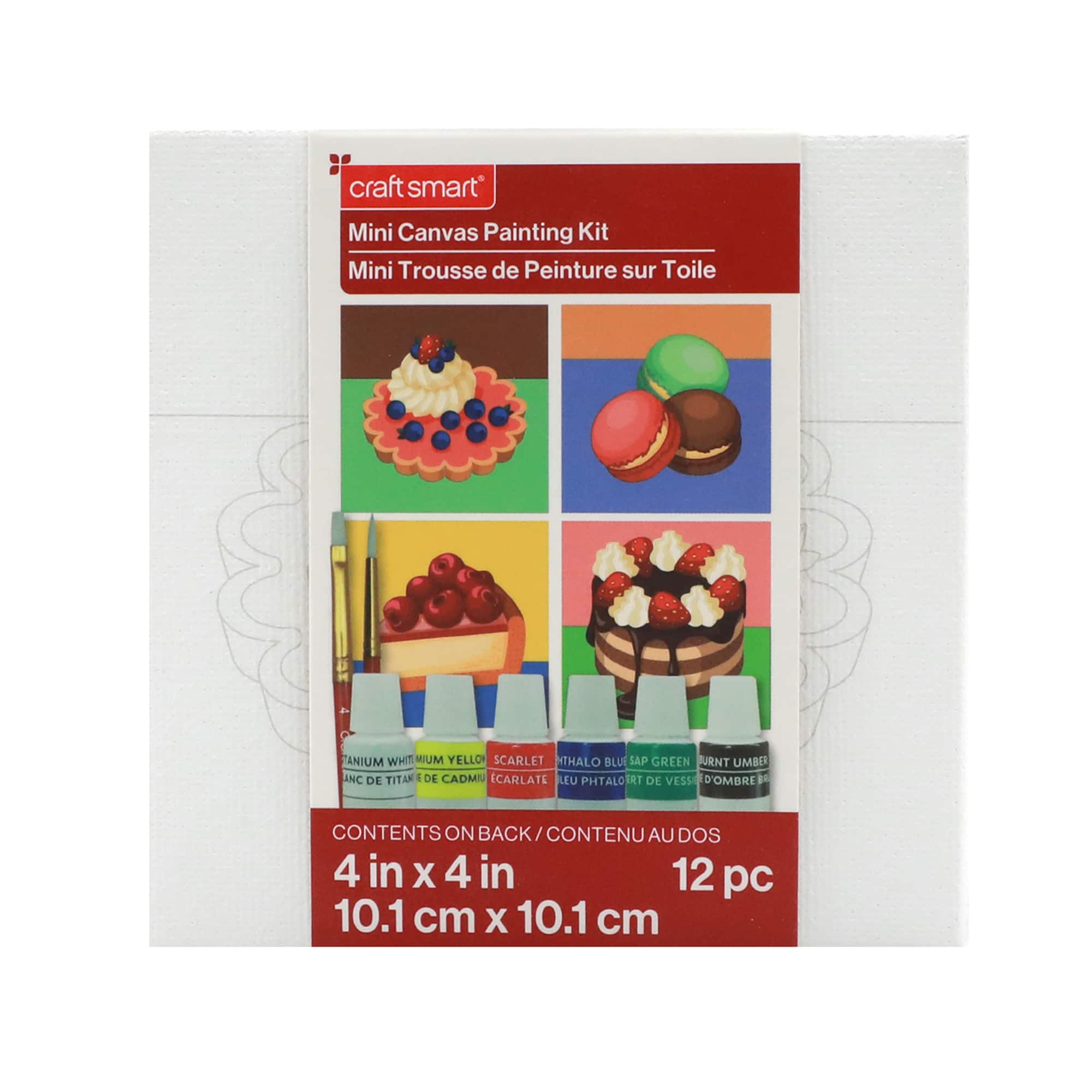 4" x 4" Sweets Canvas Painting Kit by Craft Smart®