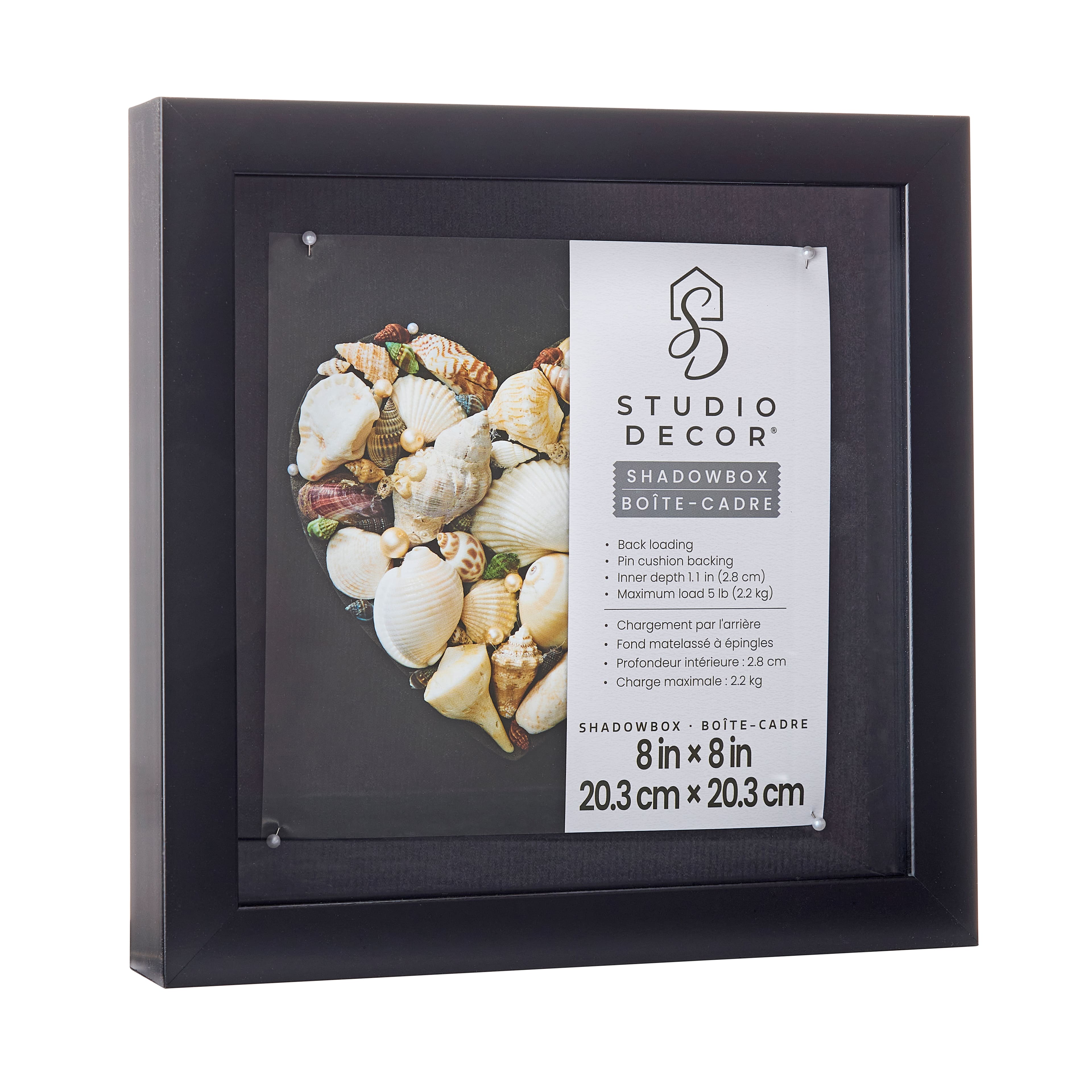 8&#x22; x 8&#x22; Flat Black Shadow Box by Studio D&#xE9;cor&#xAE;