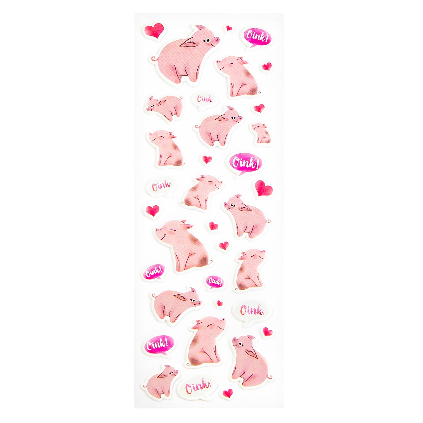 12 Pack: Pigs Puffy Stickers by Recollections&#x2122;