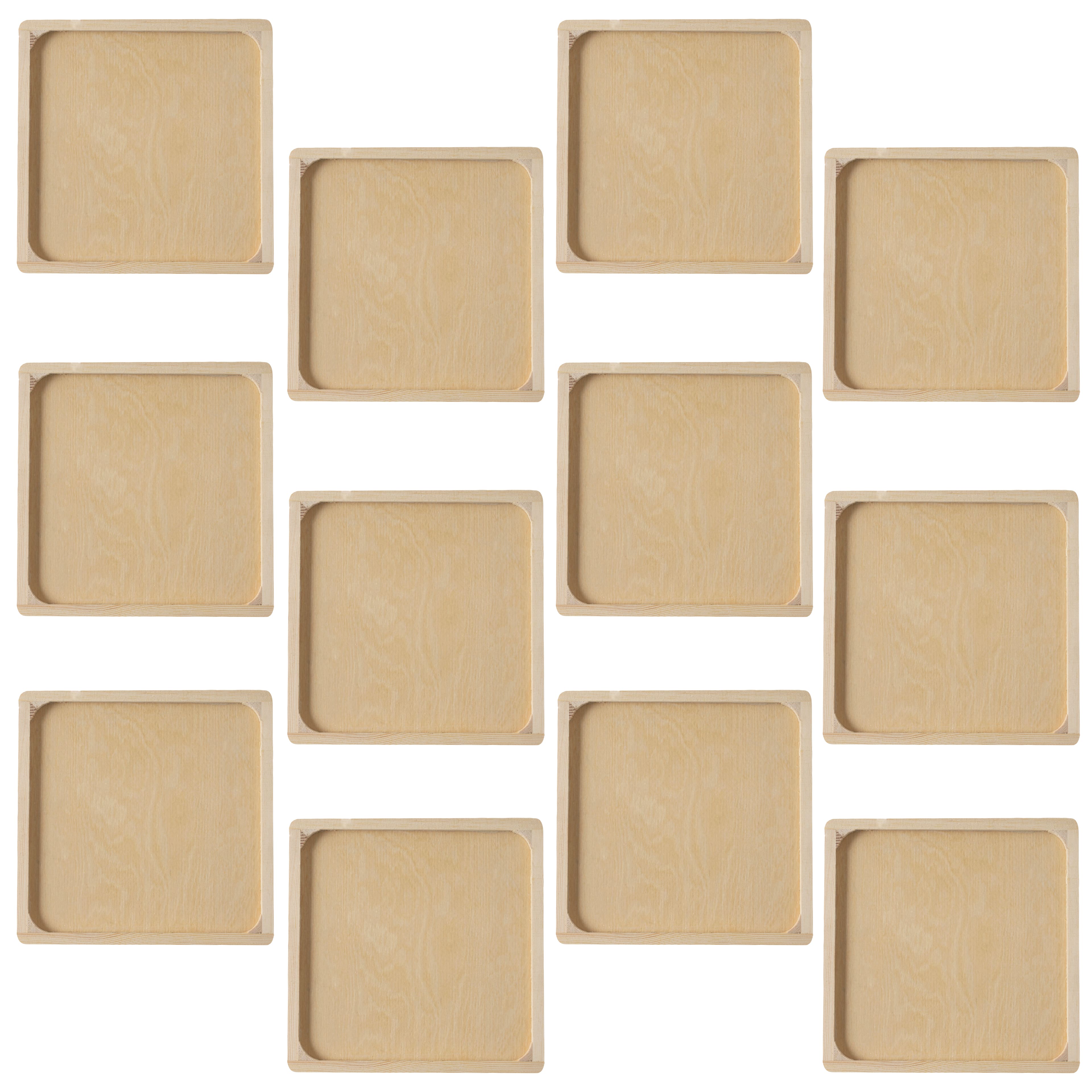 12 Pack: 8.75&#x22; Square Mosaic Wood Plaque by Make Market&#xAE;