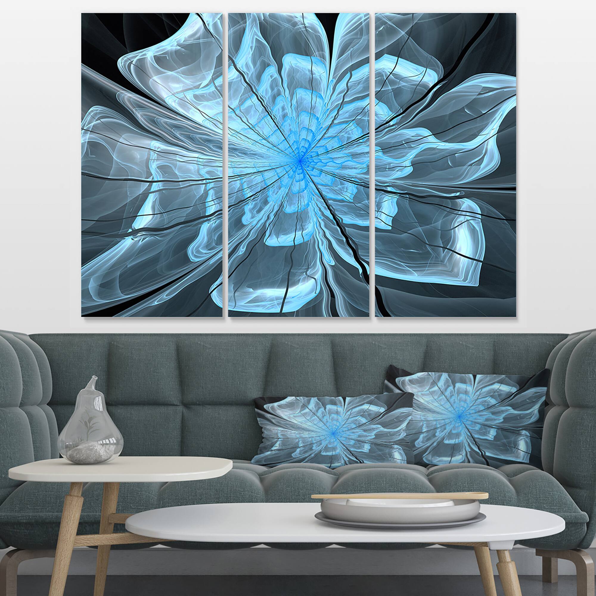 Designart - Light Blue Flower with Large Petals