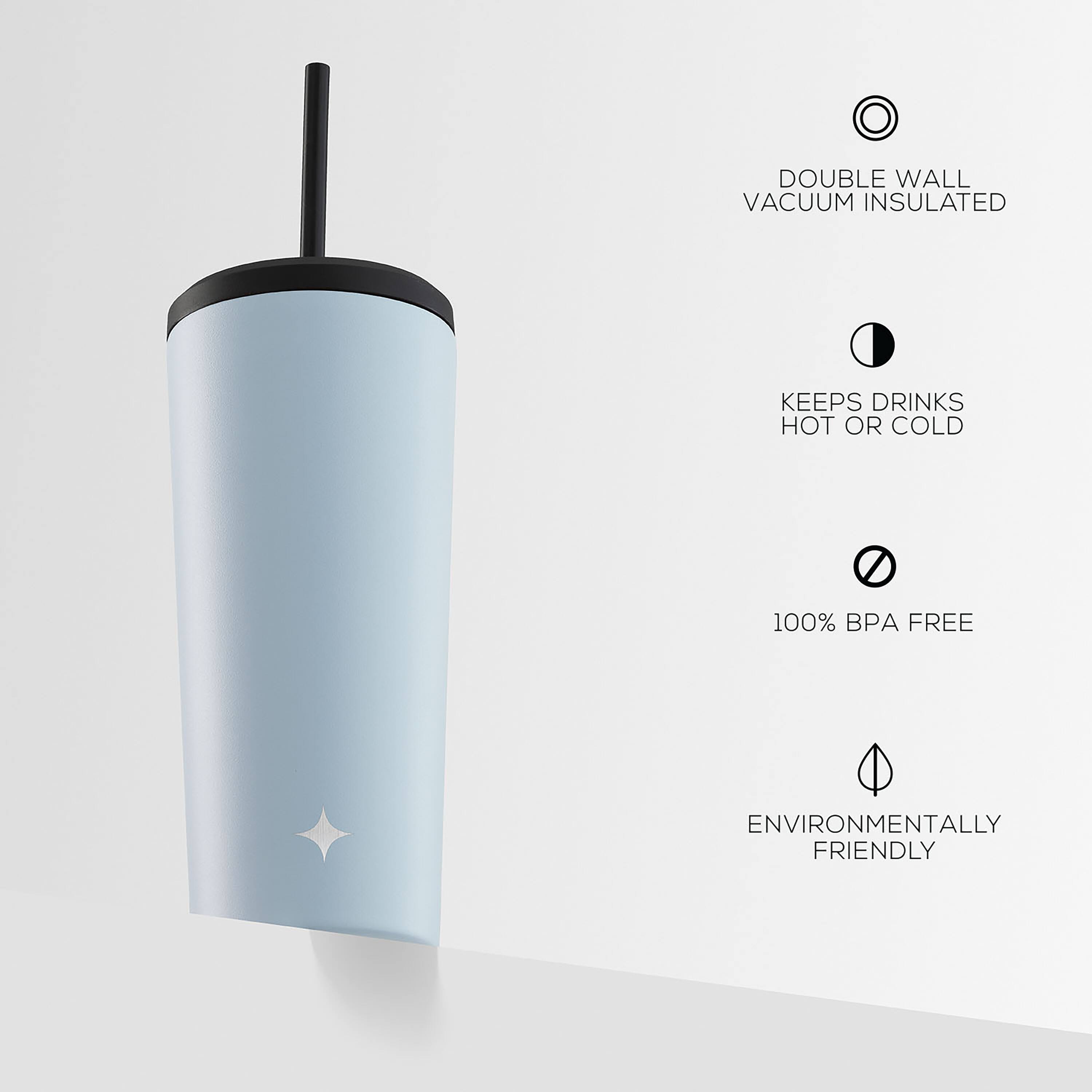 JoyJolt&#xAE; 20oz. Vacuum Insulated Tumbler with Flip Lid &#x26; Straw