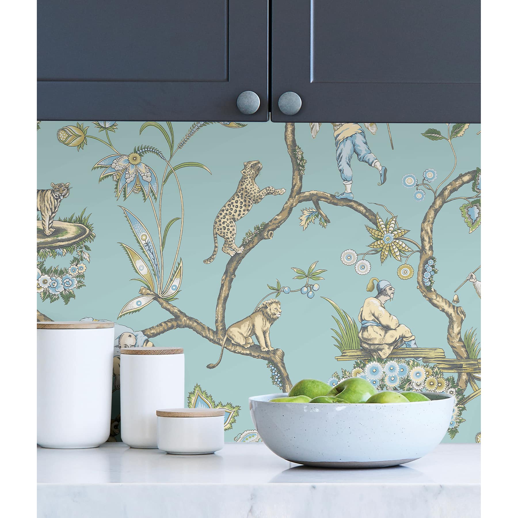 Wallpops Robin Egg Chinoise Exotique Scalamandre Self Adhesive Wallpaper