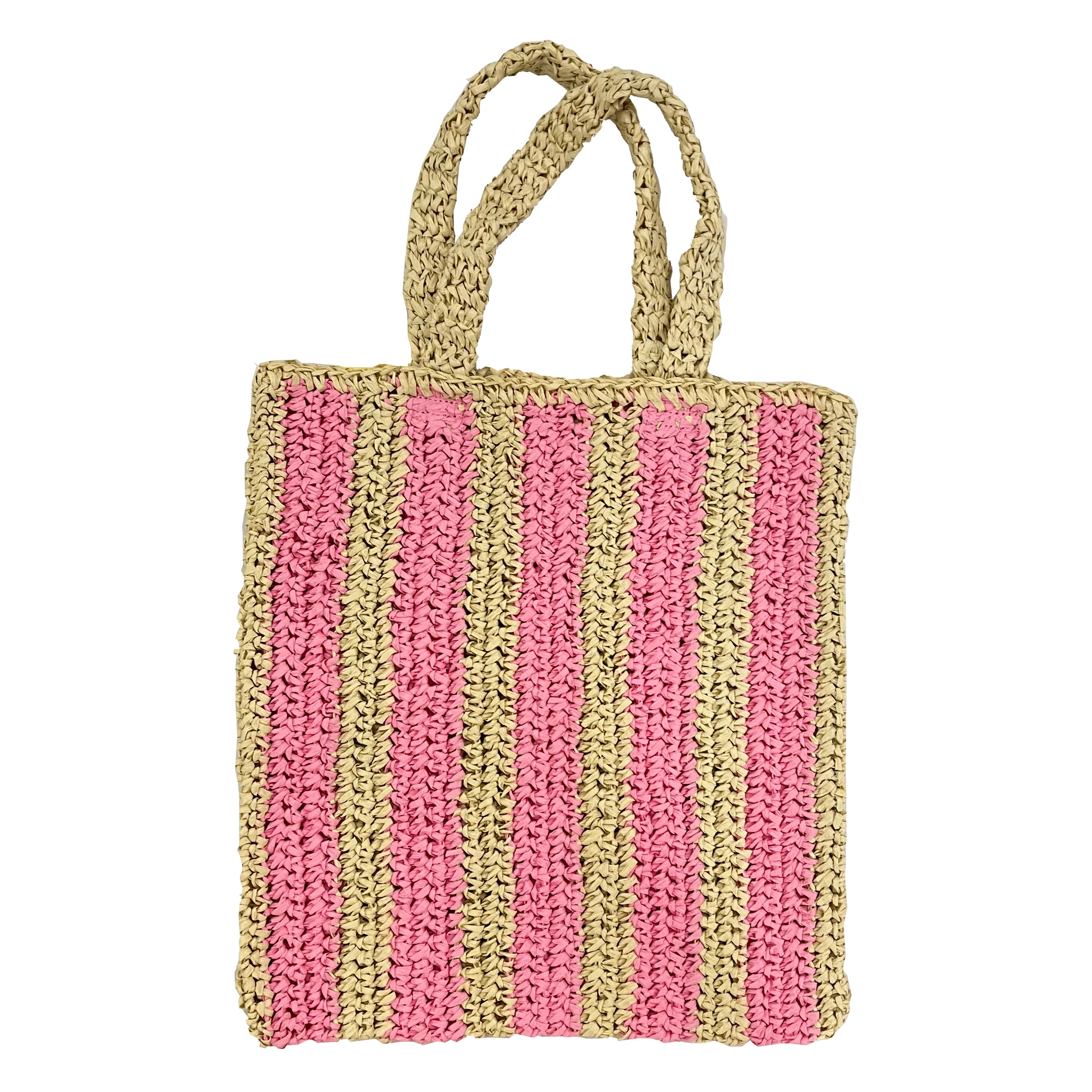 Pink Striped Woven Paper Bag by Ashland&#xAE;