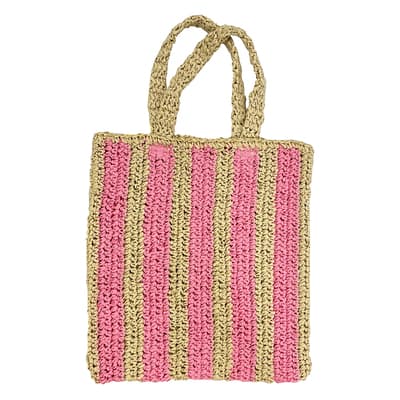 Pink Striped Woven Paper Bag by Ashland® | Michaels