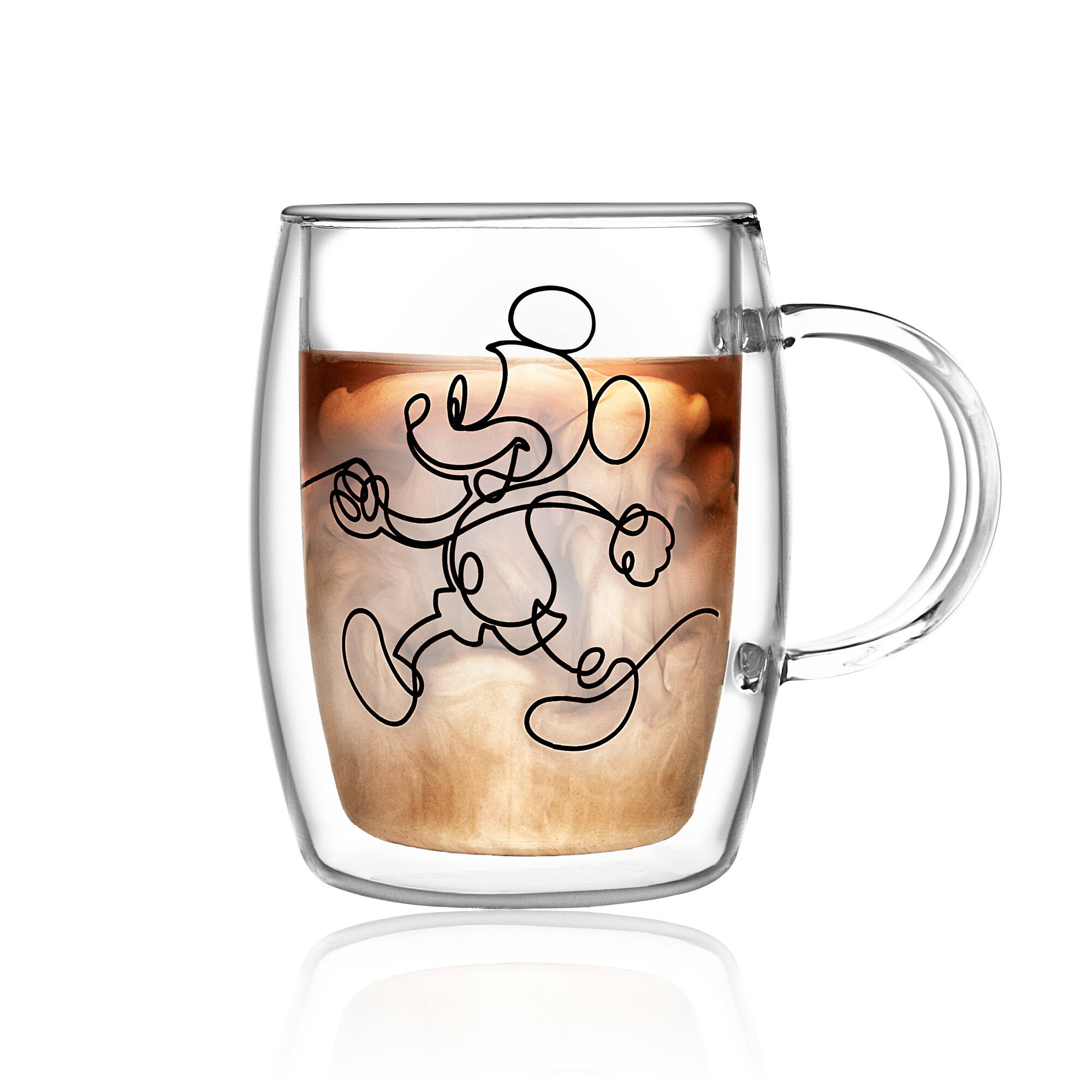 JoyJolt&#xAE; Disney&#xAE; 5.4oz. Mickey &#x26; Pluto Aroma Glass Mugs, 2ct.