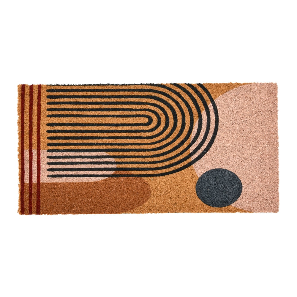 Hello Honey® Geometric Coir Doormat