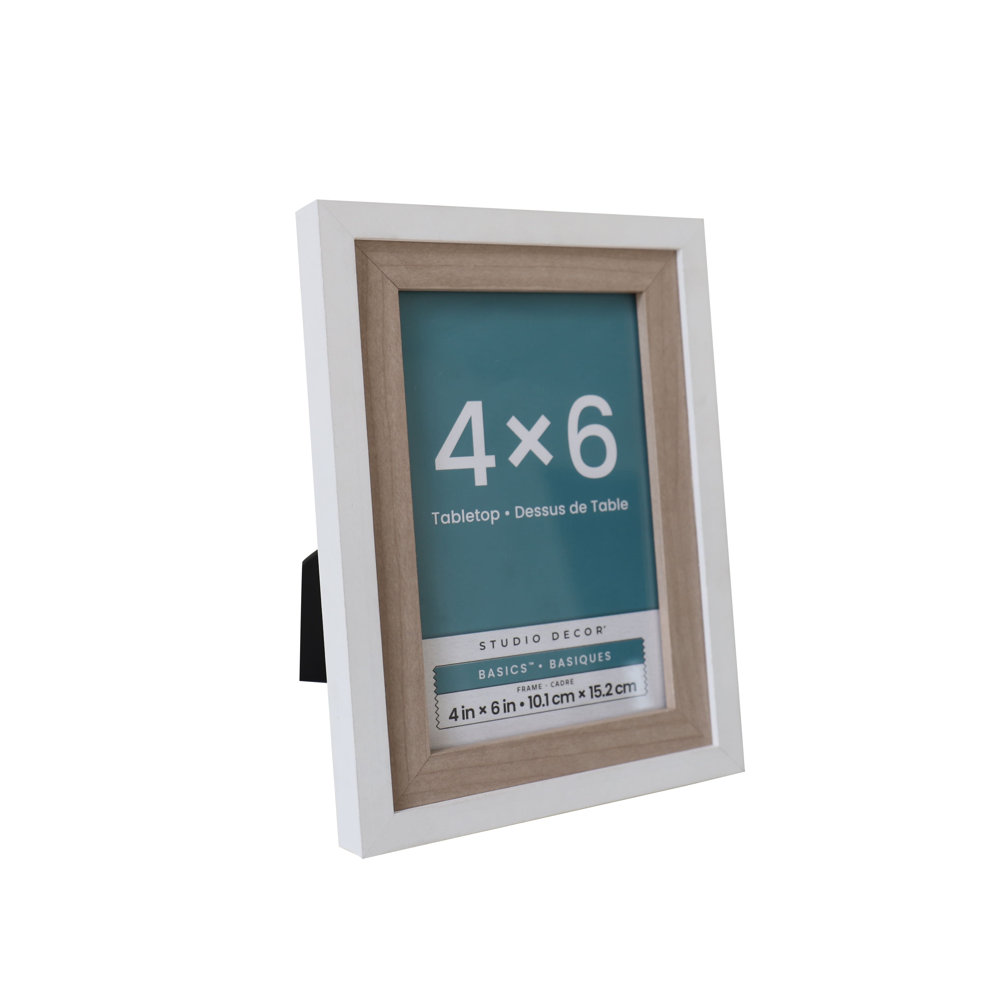 6 Pack: Basics&#x2122; 4&#x22; x 6&#x22; White &#x26; Natural Two-Tone Frame by Studio D&#xE9;cor&#xAE;