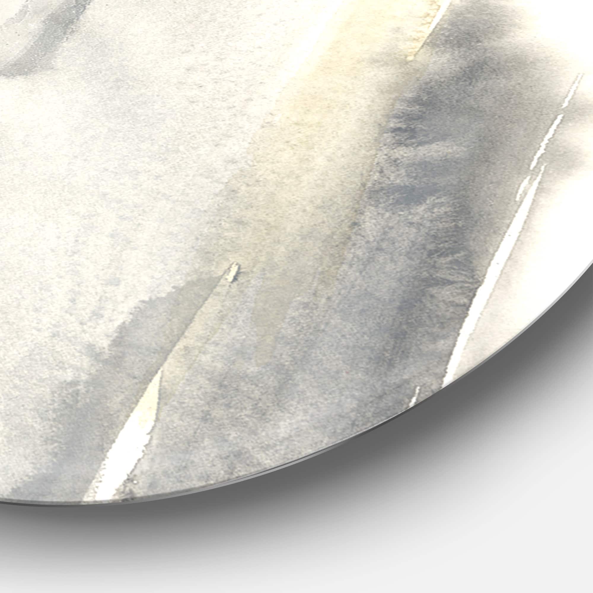 Designart - Gold Glamour Direction II - Geometric Metal Circle Wall Art