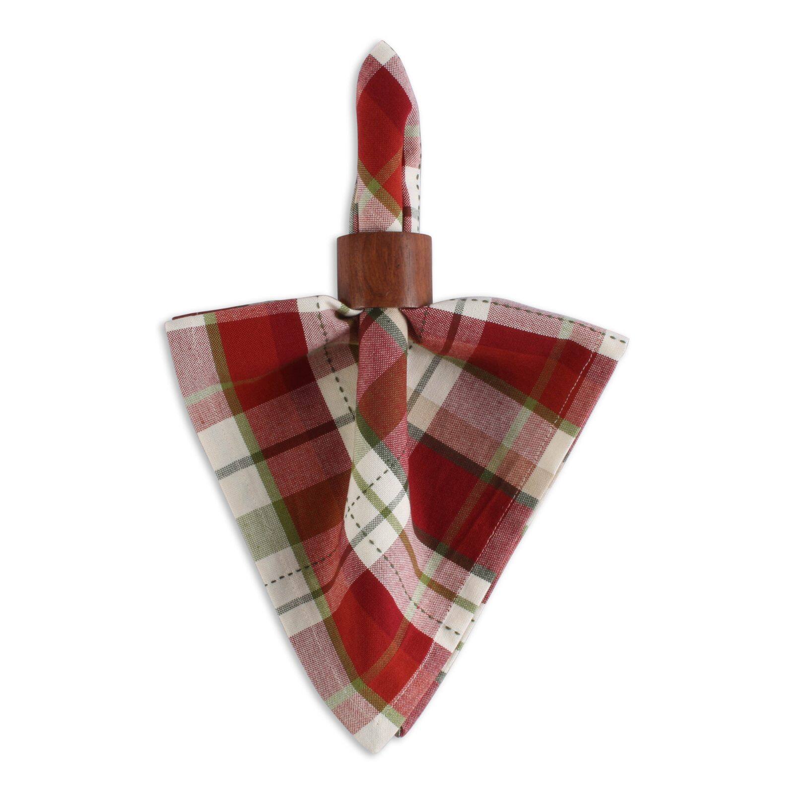 DII&#xAE; Mountain Trail Plaid Cloth Dinner Napkins, 6ct.