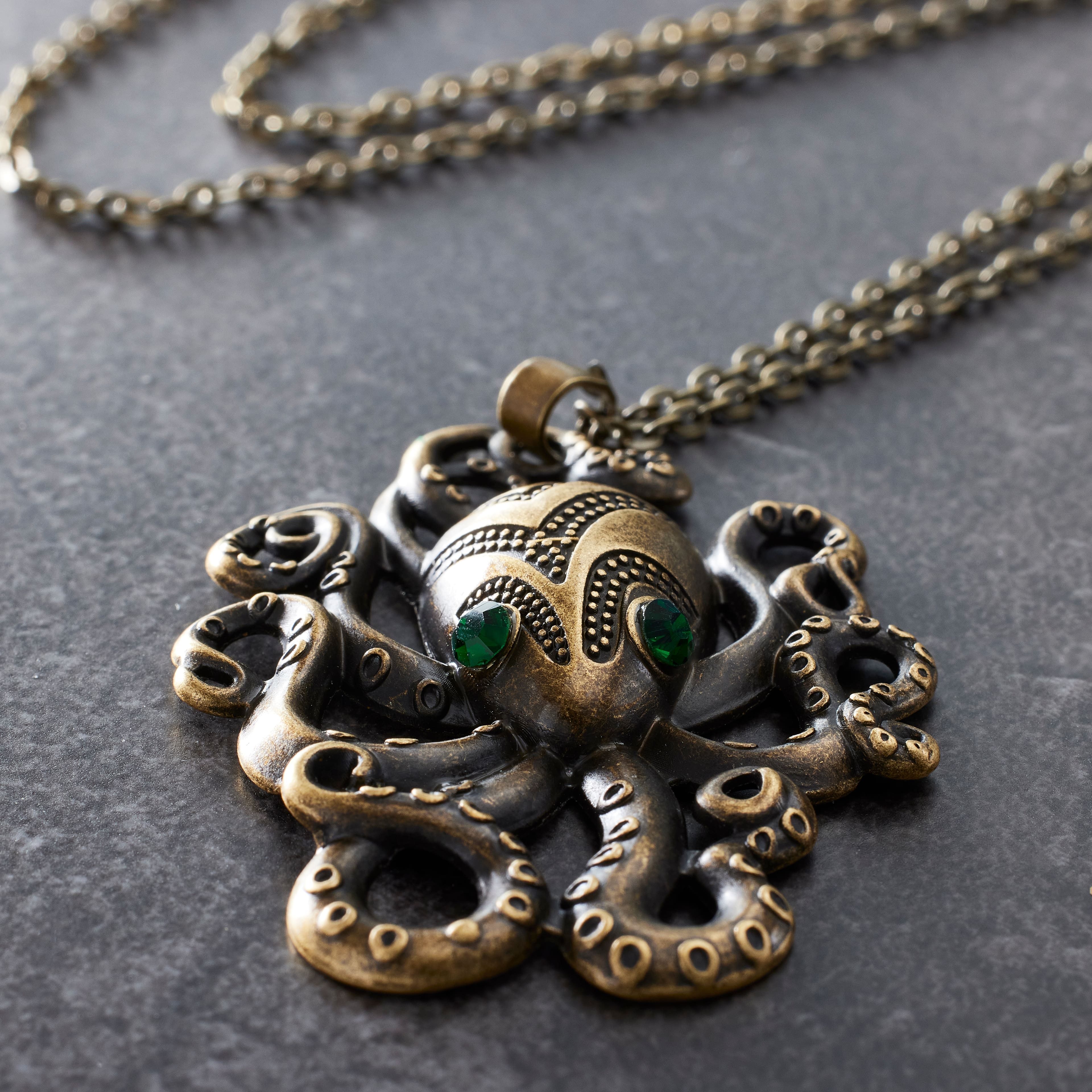 Found Objects&#x2122; Antique Brass Octopus Pendant by Bead Landing&#x2122;