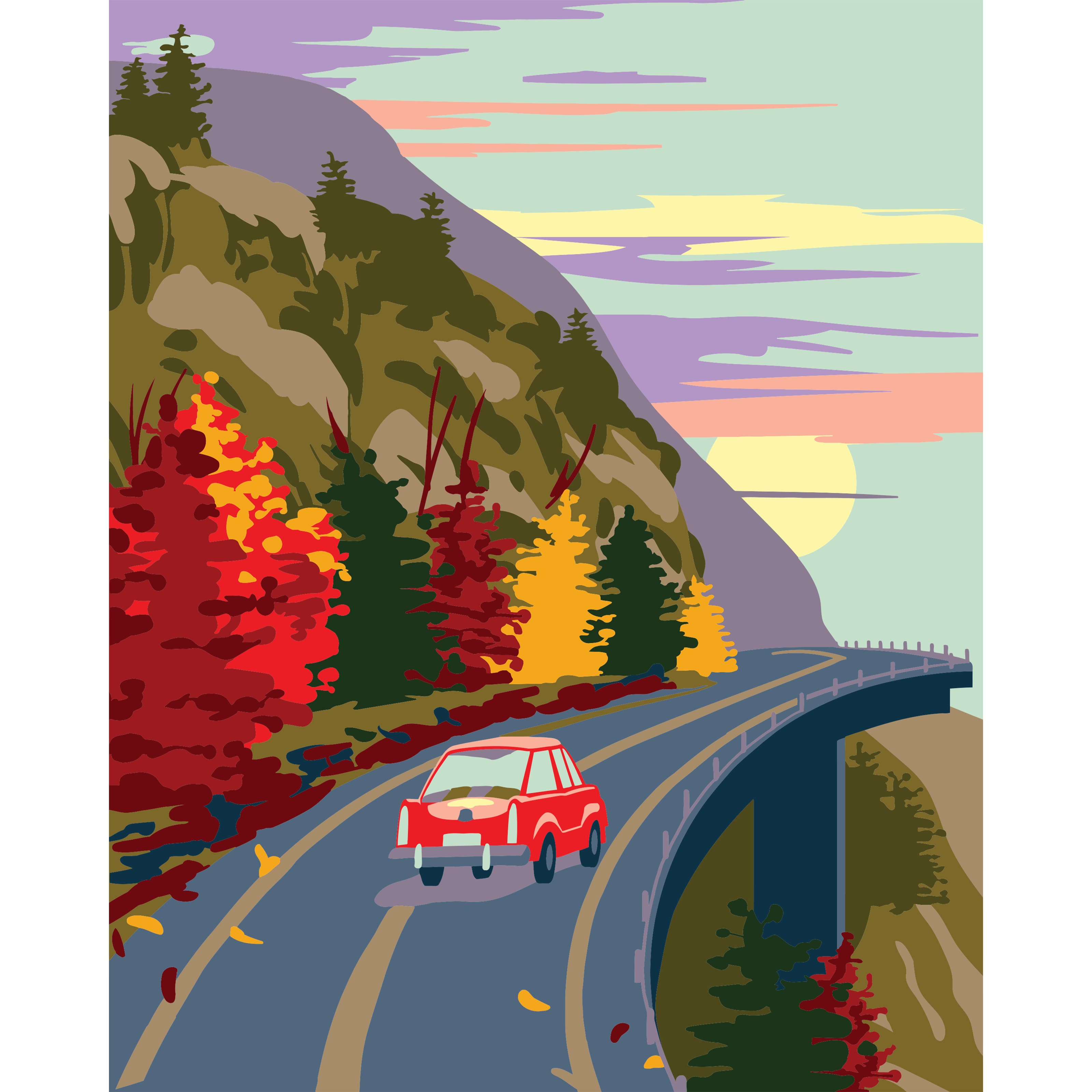 8&#x22; x 10&#x22; Road Trip Paint-by-Number Kit with Wood Display Hanger by Artist&#x27;s Loft&#xAE;