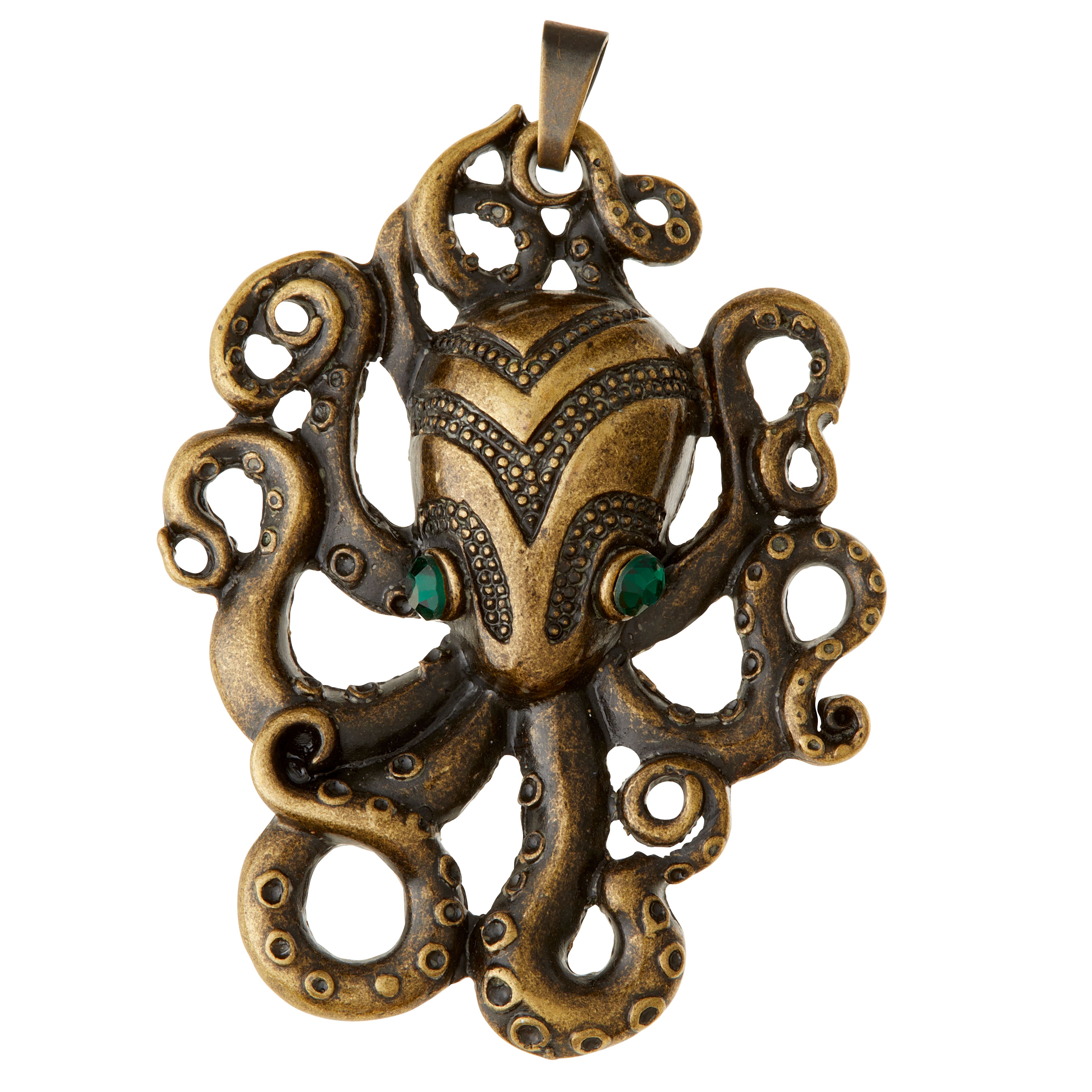 12 Pack: Found Objects™ Antique Brass Octopus Pendant by Bead Landing™