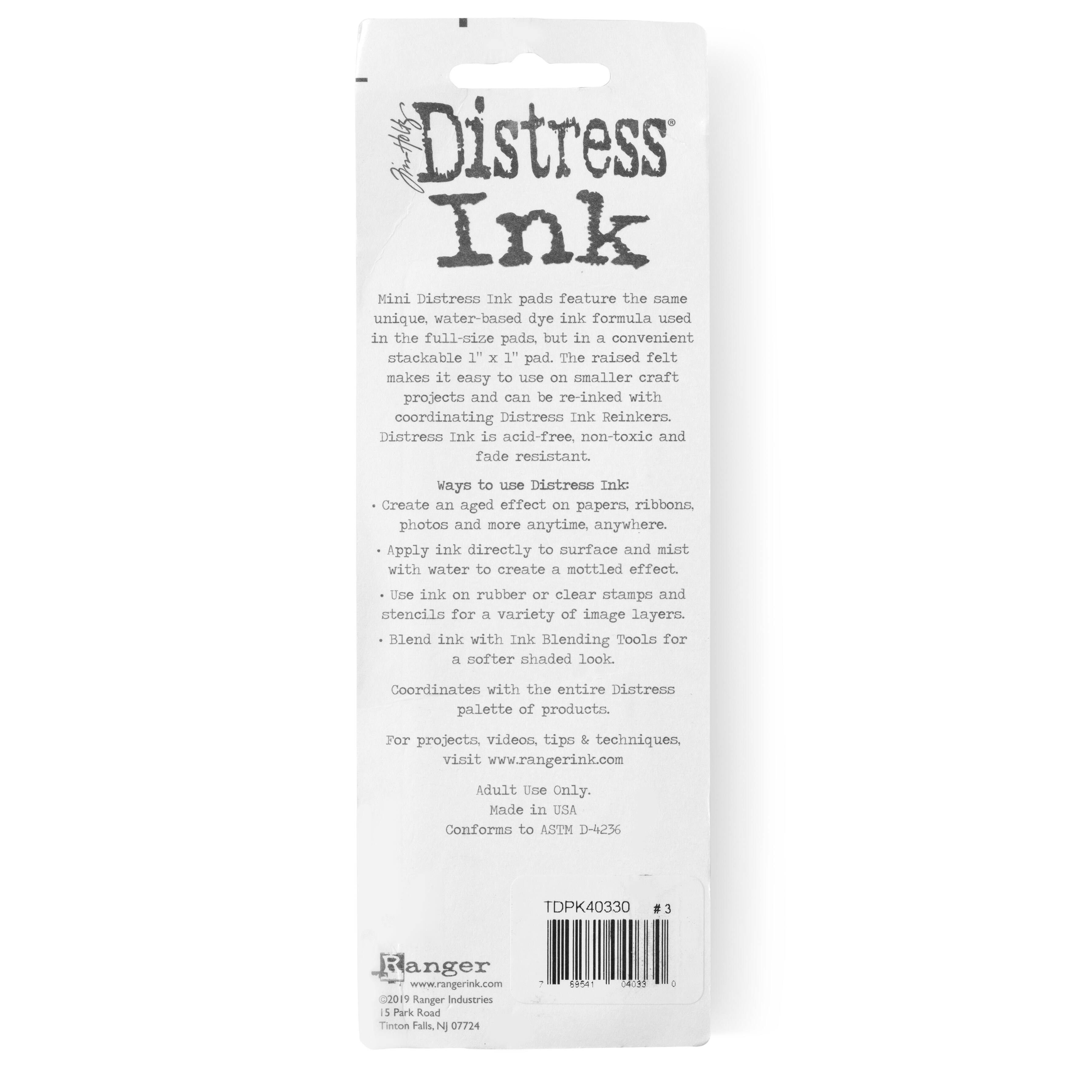 6 Packs: 4 ct. (24 total) Tim Holtz&#xAE; Mini Distress Ink Pads, Kit 3