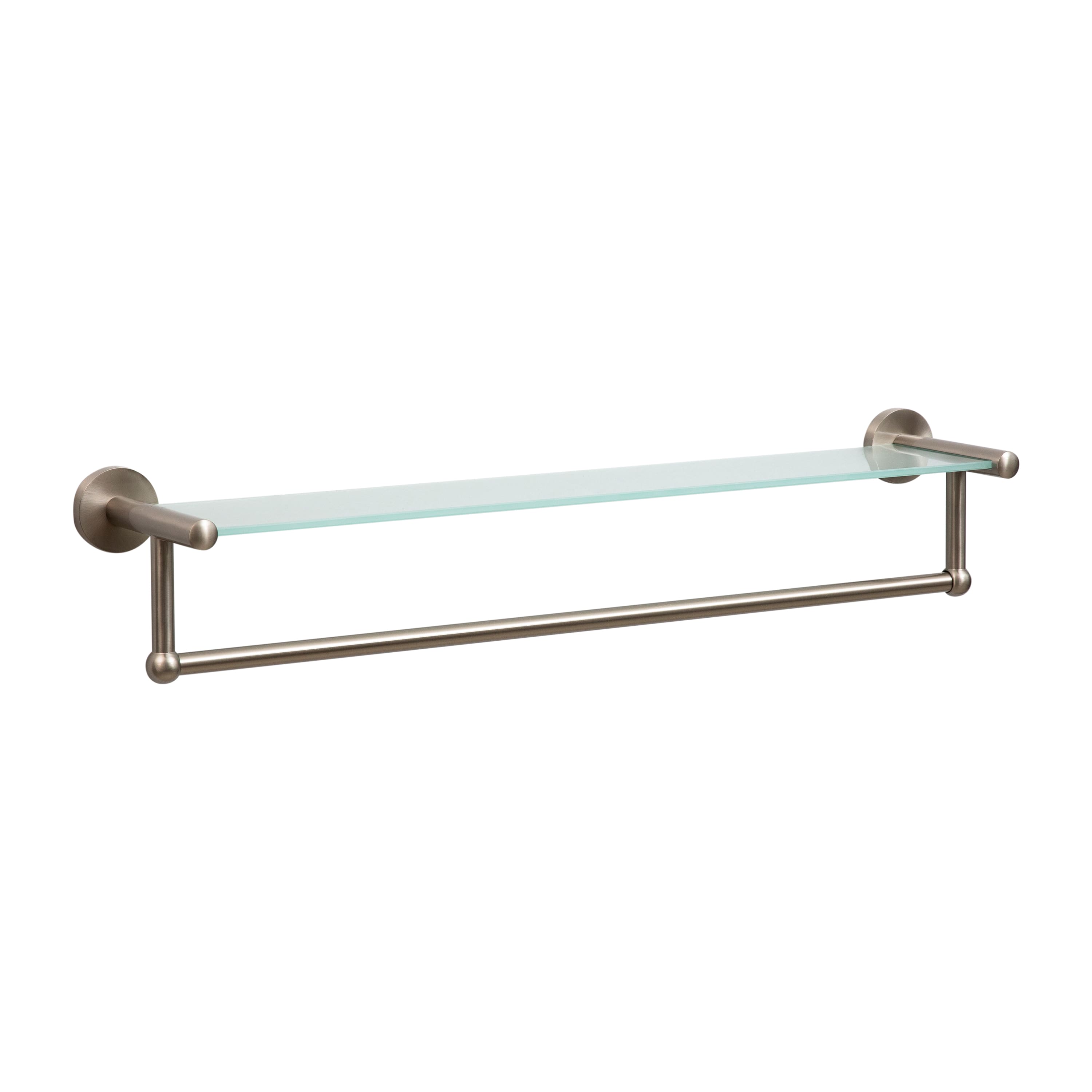 Organize It All Satin Nickel Glass Shelf &#x26; Towel Bar 