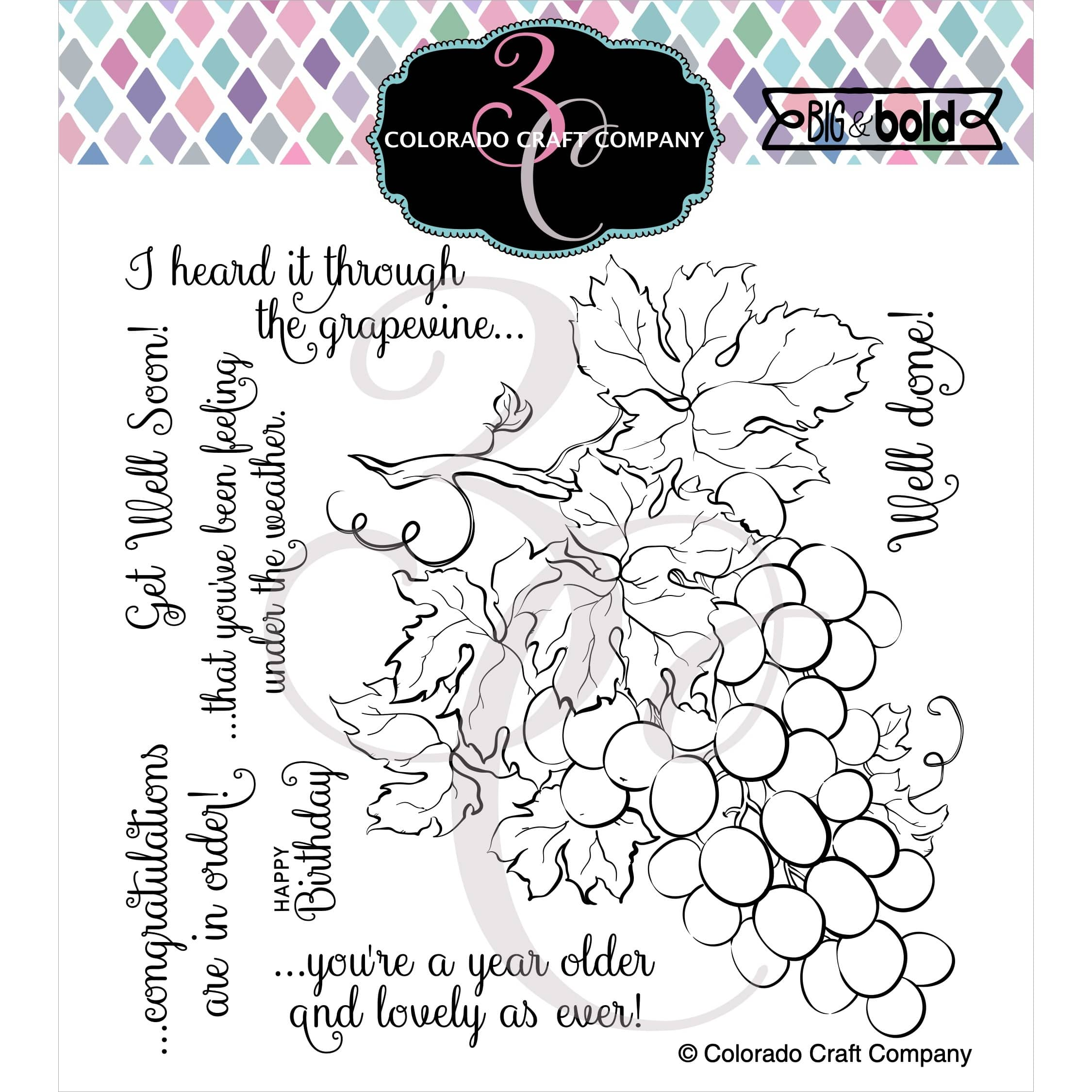 Colorado Craft Company Big &#x26; Bold The Grapevine Clear Stamps