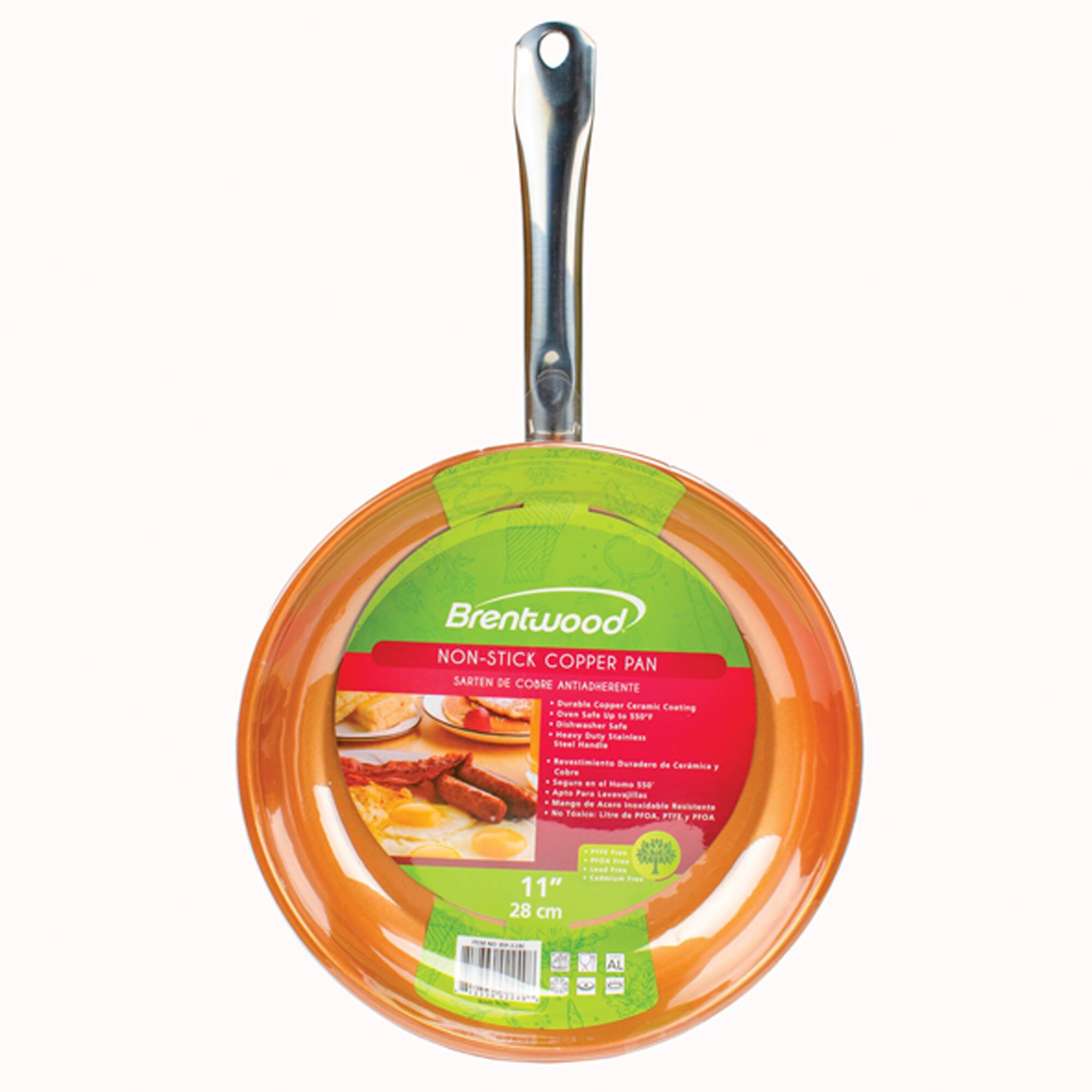 Brentwood 11" Nonstick Induction Copper Frying Pan