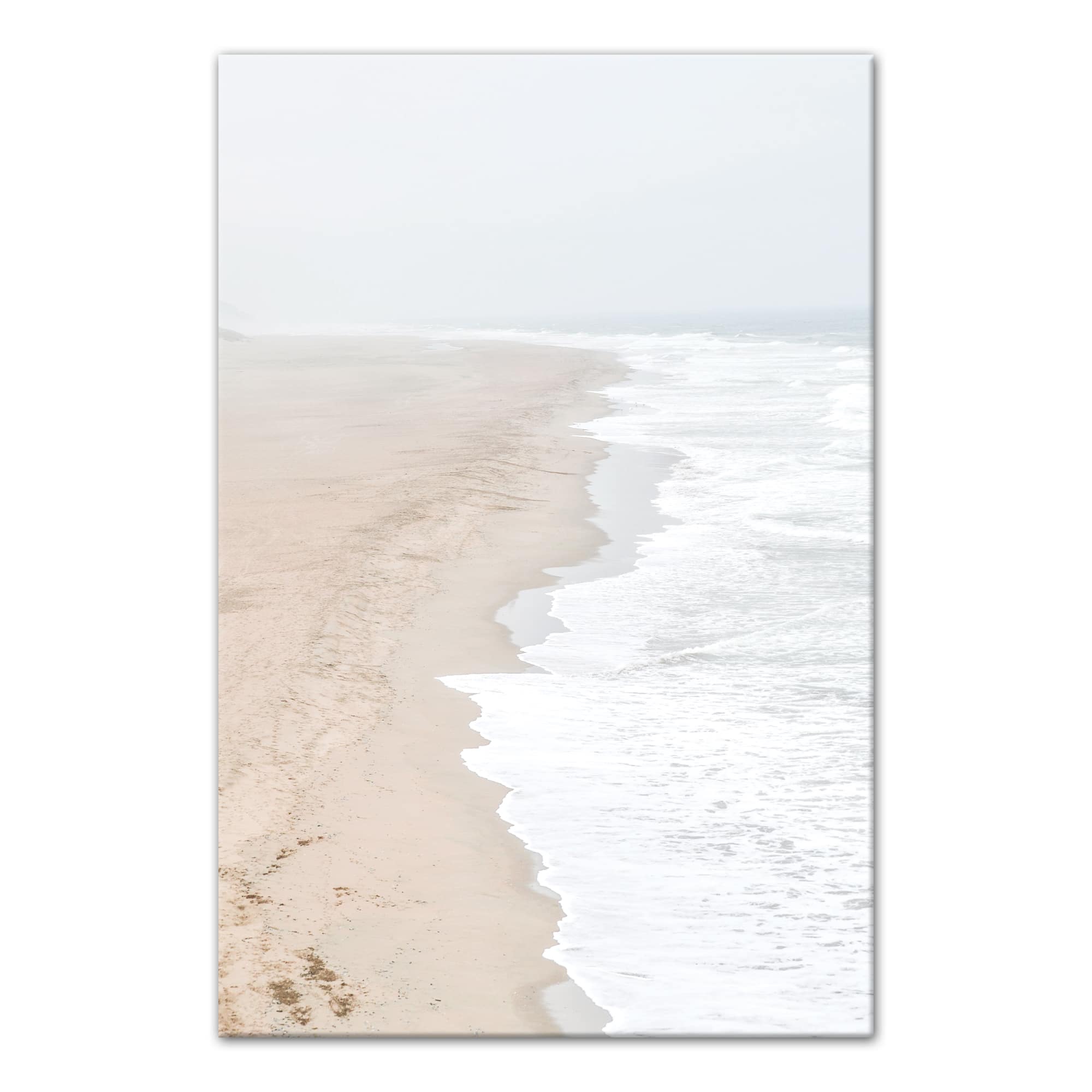 Misty Morning Beach Canvas Wall Art