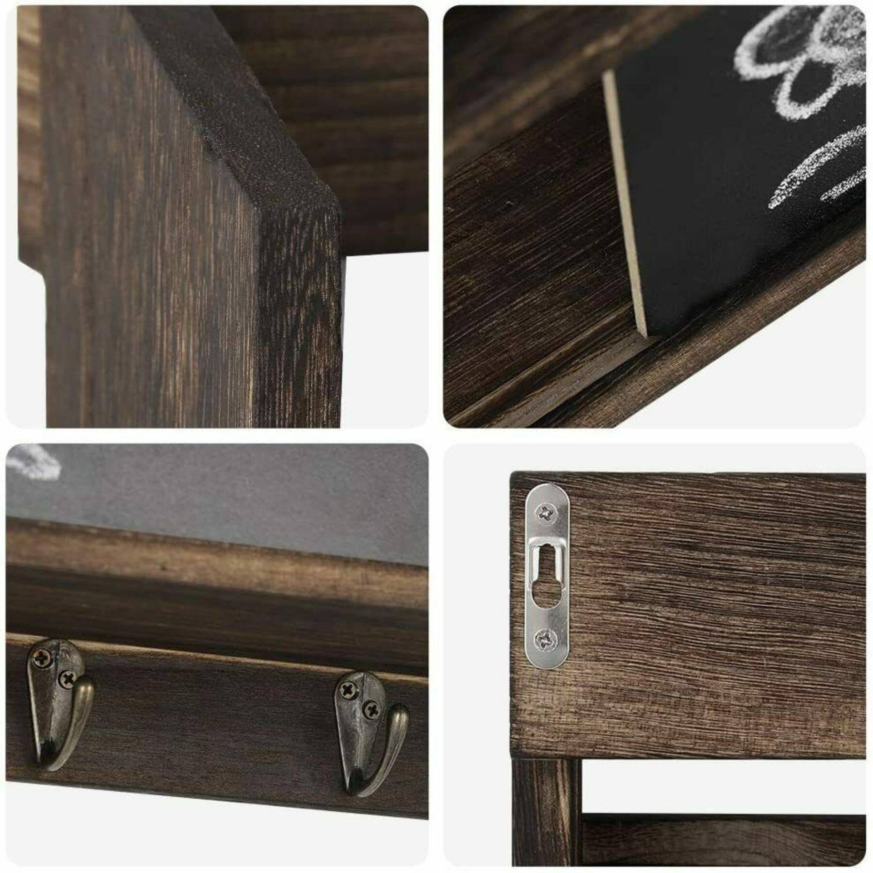 NEX™ Wall Mount Mail & Key Holder Organizer with Chalkboard Surface