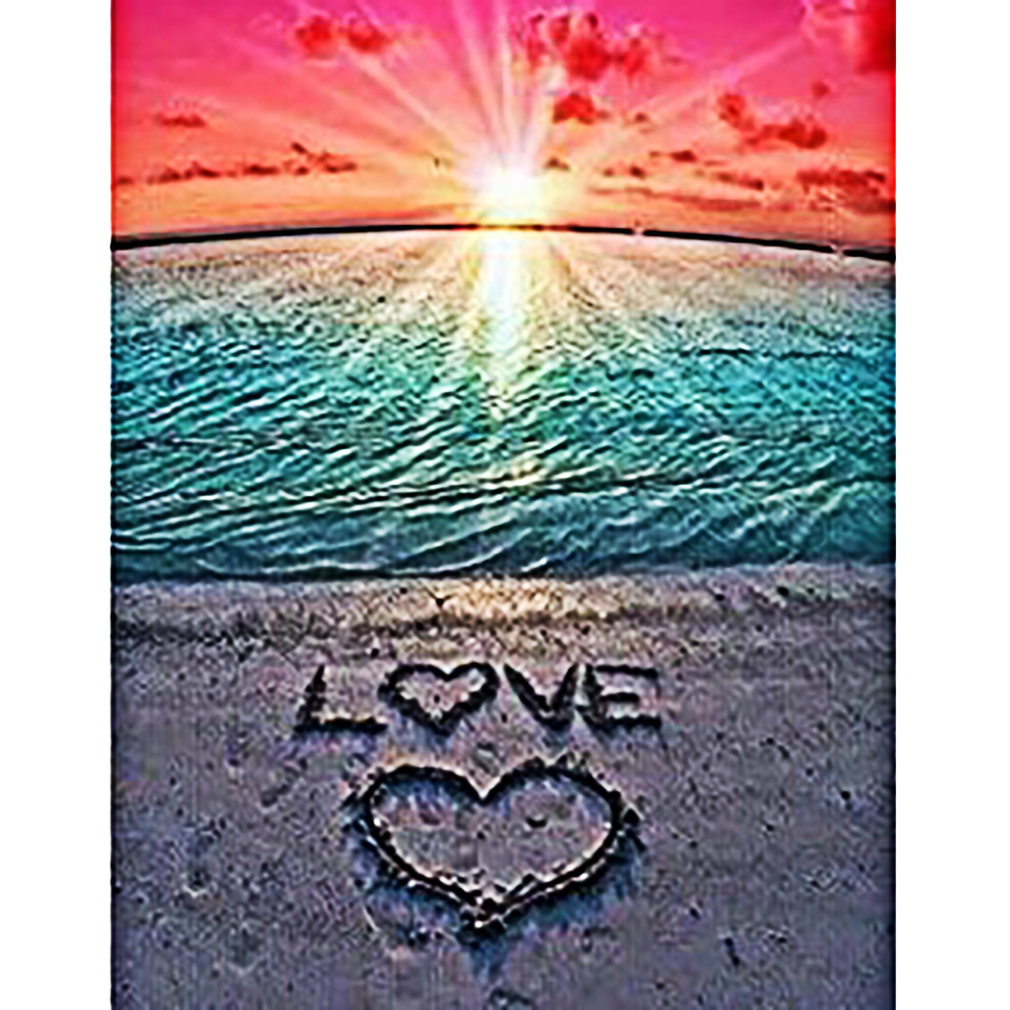 Sparkly Selections Love Beach Diamond Painting Kit, Square Diamonds