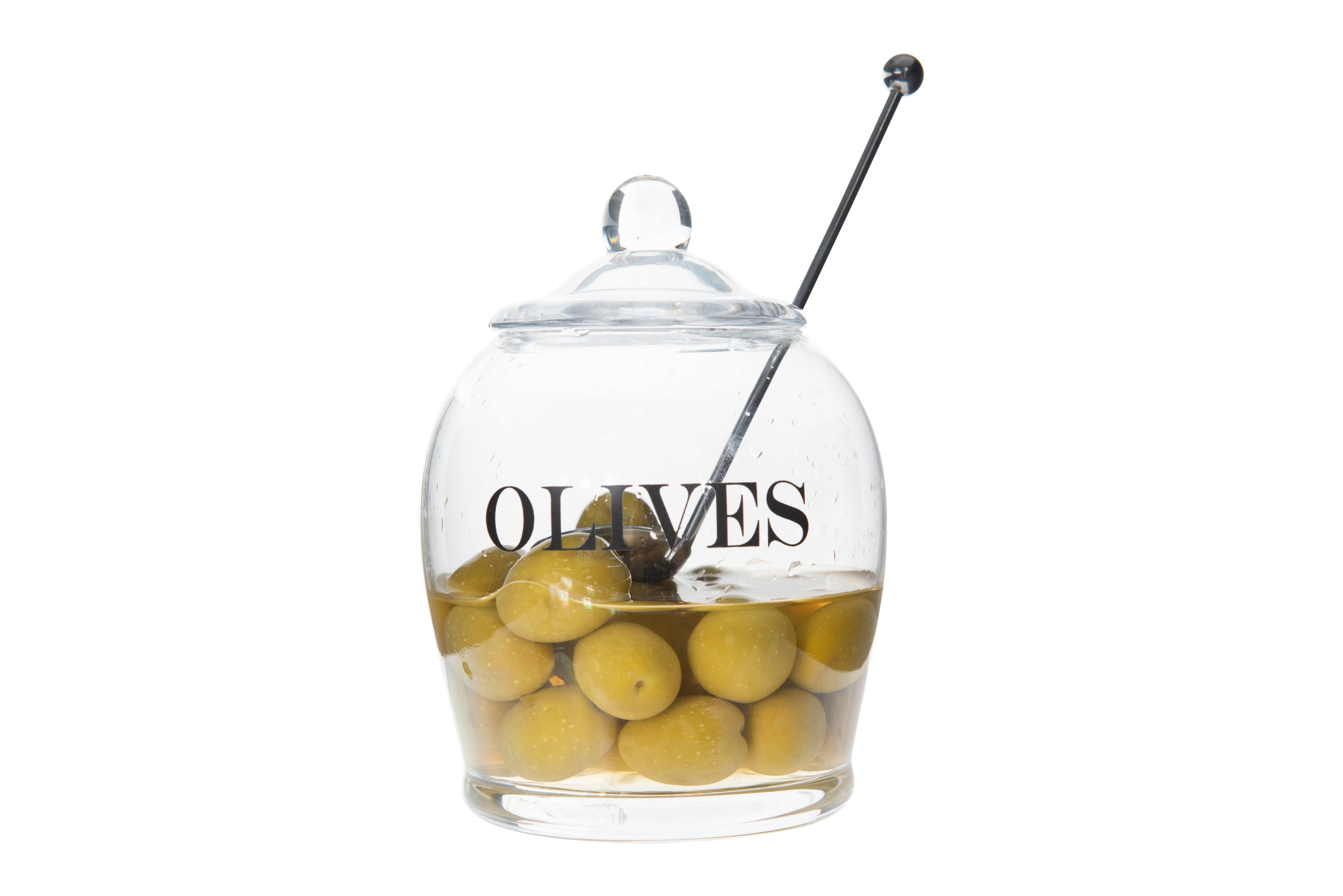 Hello Honey&#xAE; 5.5&#x22; Clear Glass Olive Jar with Lid Set