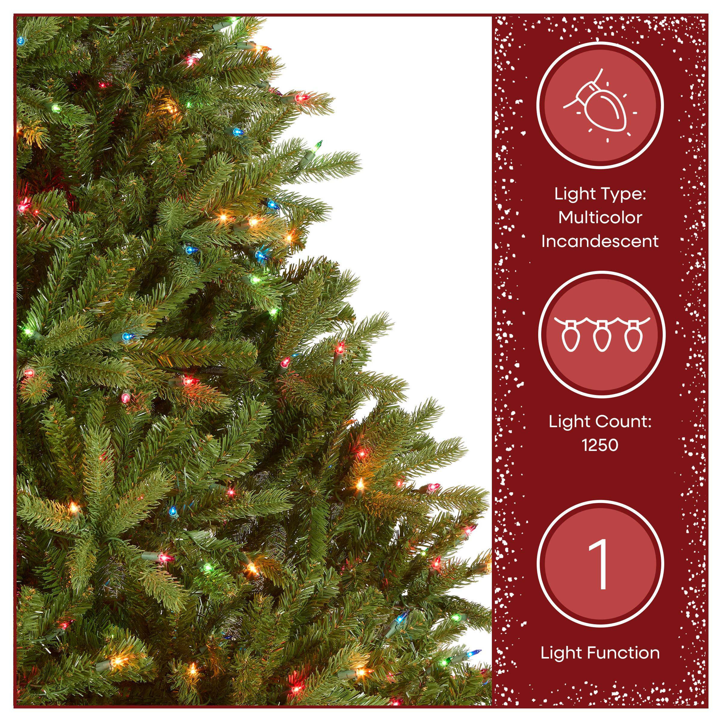 7.5ft. Pre-Lit Jersey Fraser Fir Artificial Christmas Tree, Multicolor Lights
