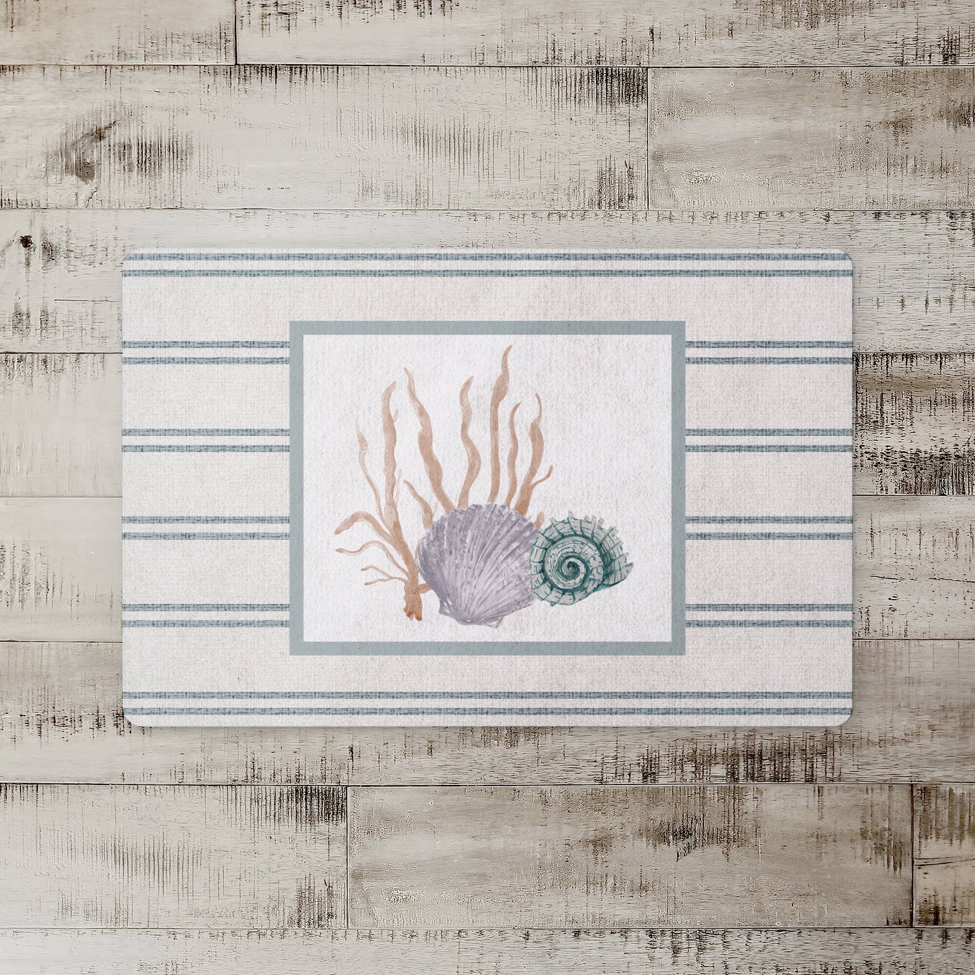 Scallop and Snail Shell 18" x 27" Floor Mat