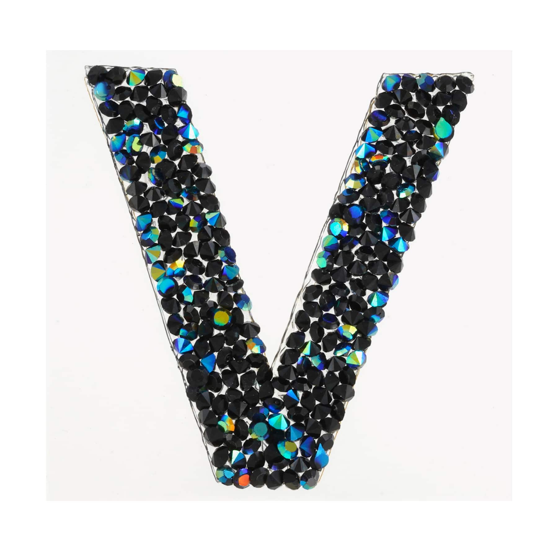 12 Pack: Black AB Letter Bling Sticker by Recollections®