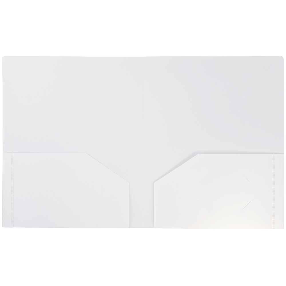 JAM Paper Heavy Duty Plastic 2-Pocket Folders, 6ct.