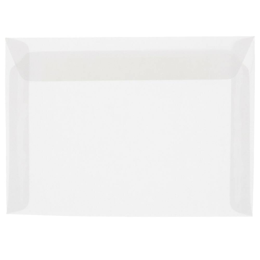 JAM Paper 8.75" x 11.5" Translucent Clear Vellum Envelopes, 25ct.