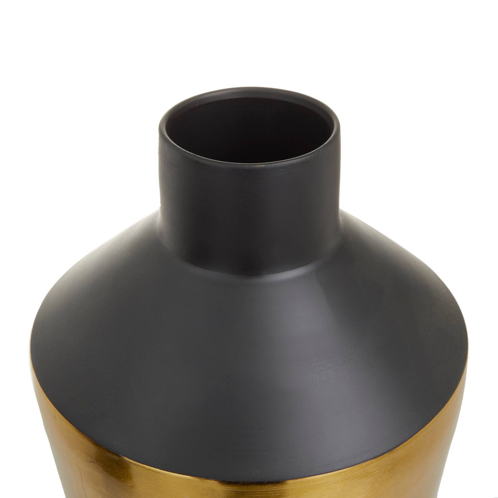 Black Metal Modern Vase, Set of 2&#x22; 20&#x22;, 16&#x22;