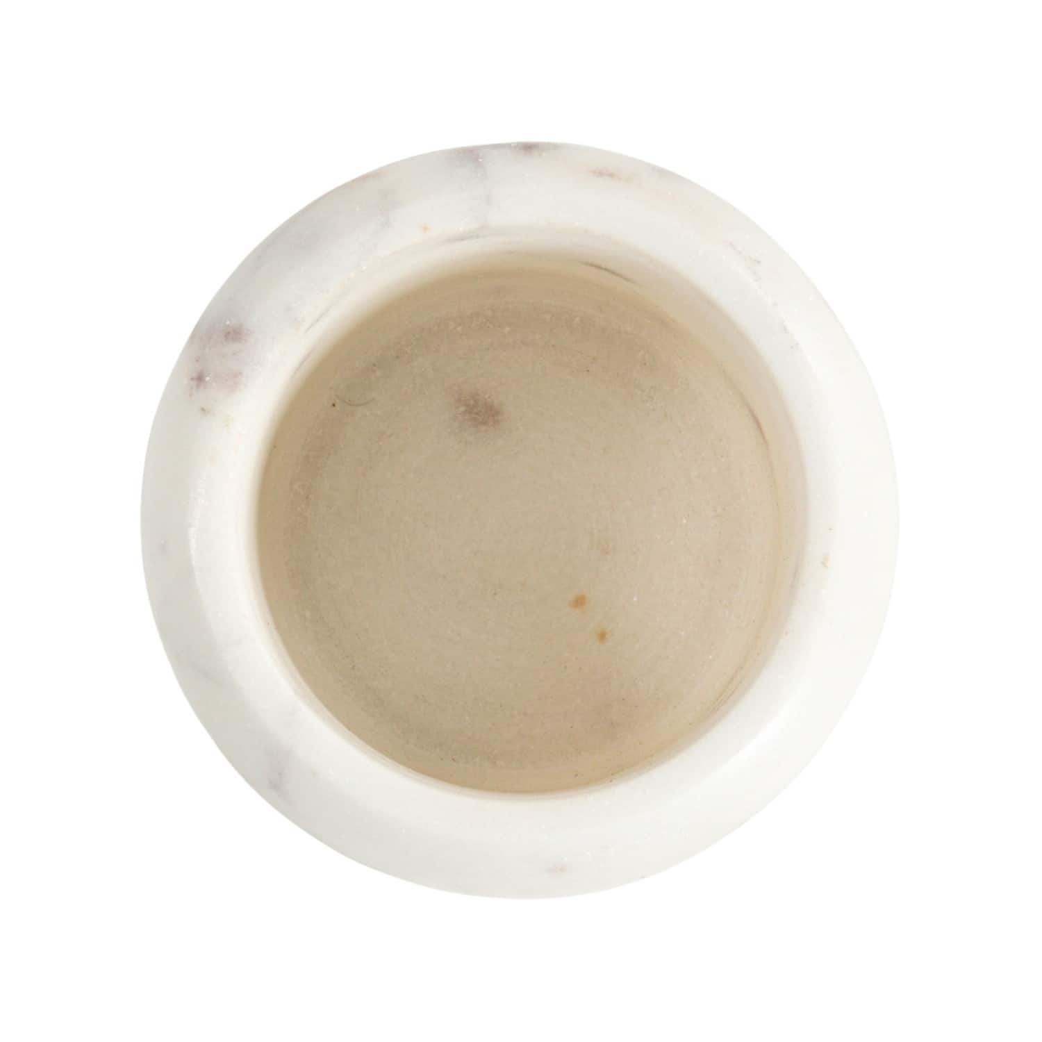 Hello Honey® 3.25" White Marble & Mango Wood Pinch Pot with Lid