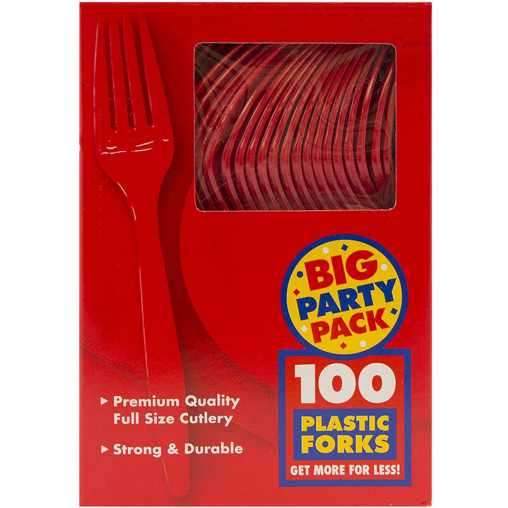 JAM Paper Premium Plastic Forks, 100ct.