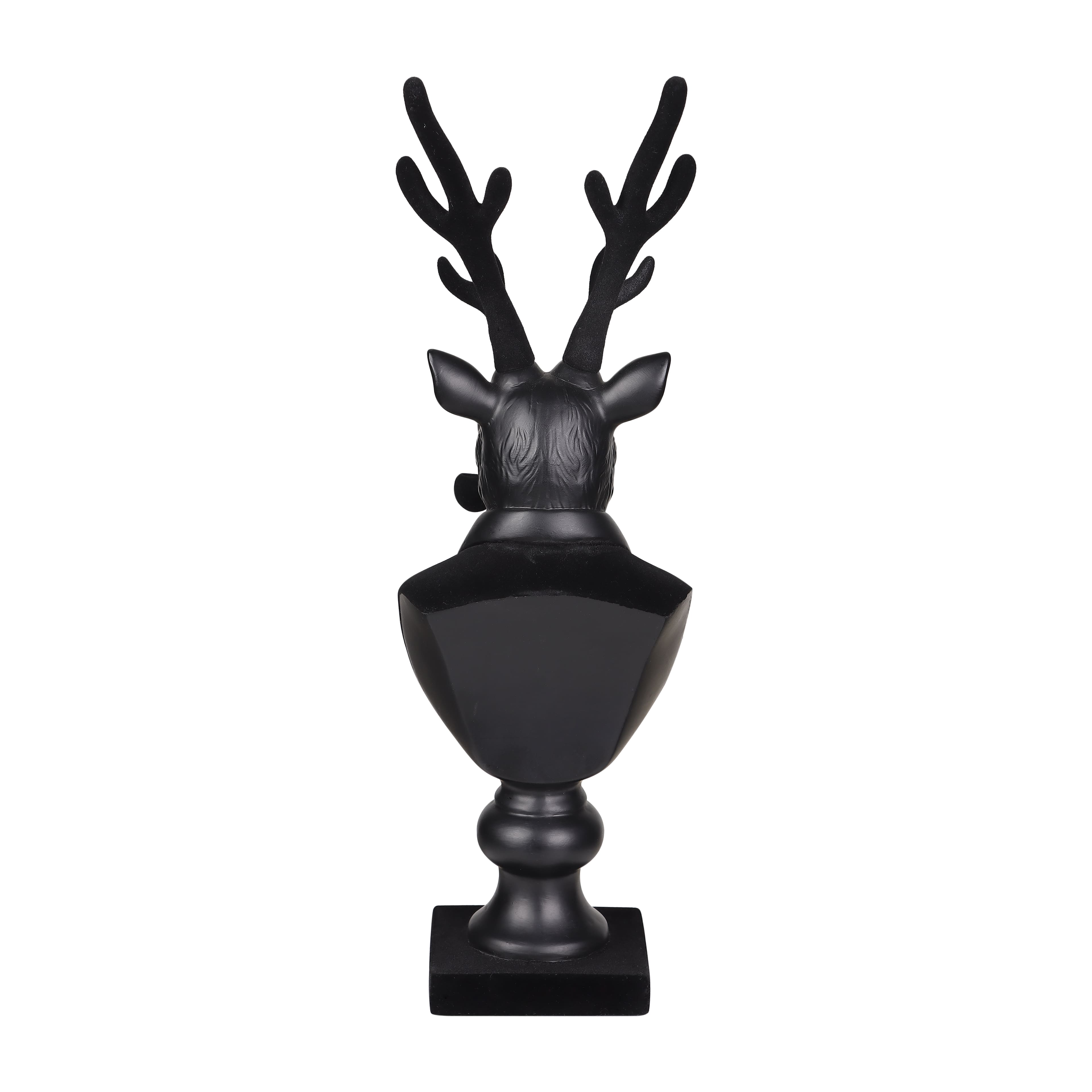 14&#x22; Black Reindeer Bust with Glasses &#x26; Pipe by Ashland&#xAE;