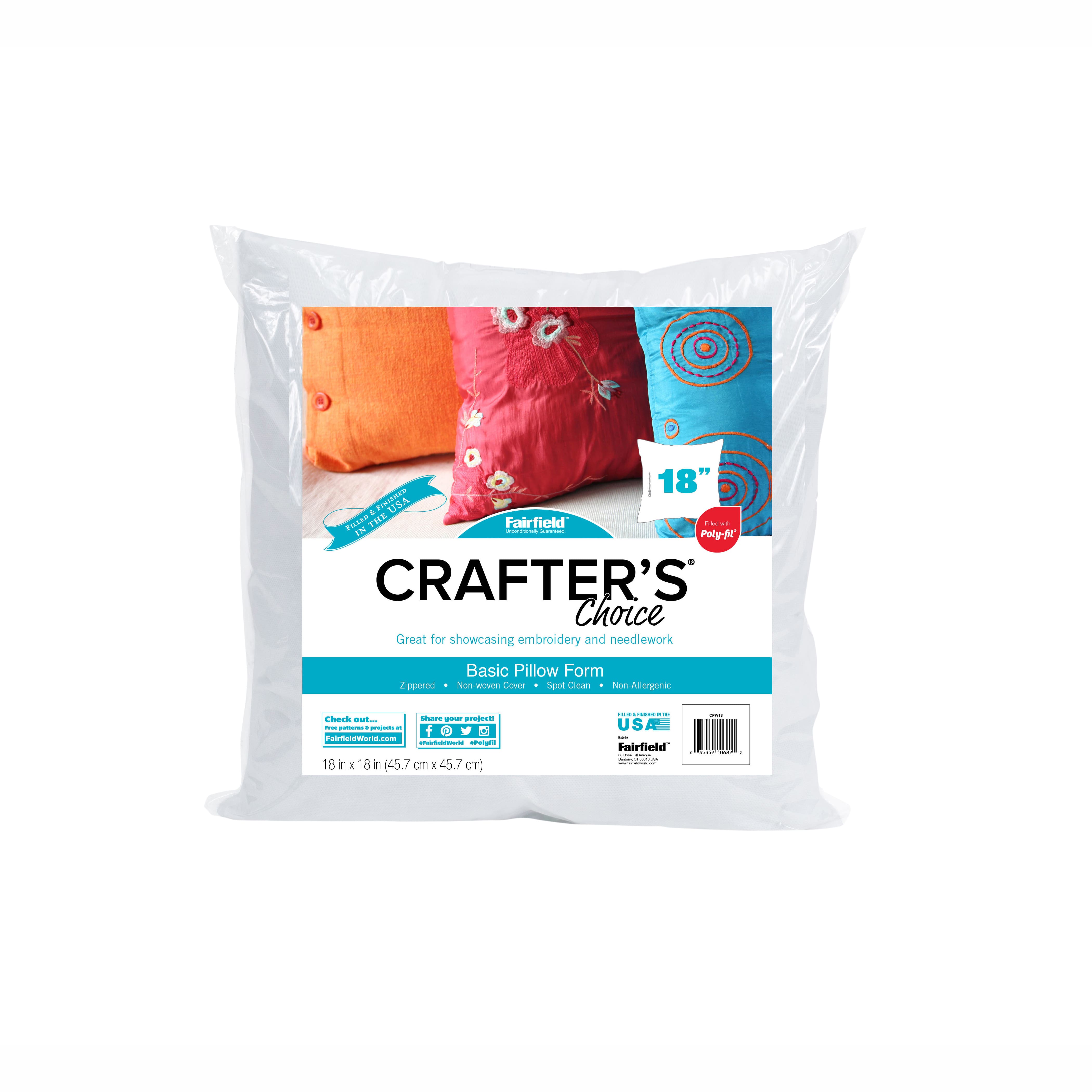 Poly-Fil® Crafter's Choice® Decorative Square Pillow Inserts by Fairfield™,  18 x 18 (Pack of 2)