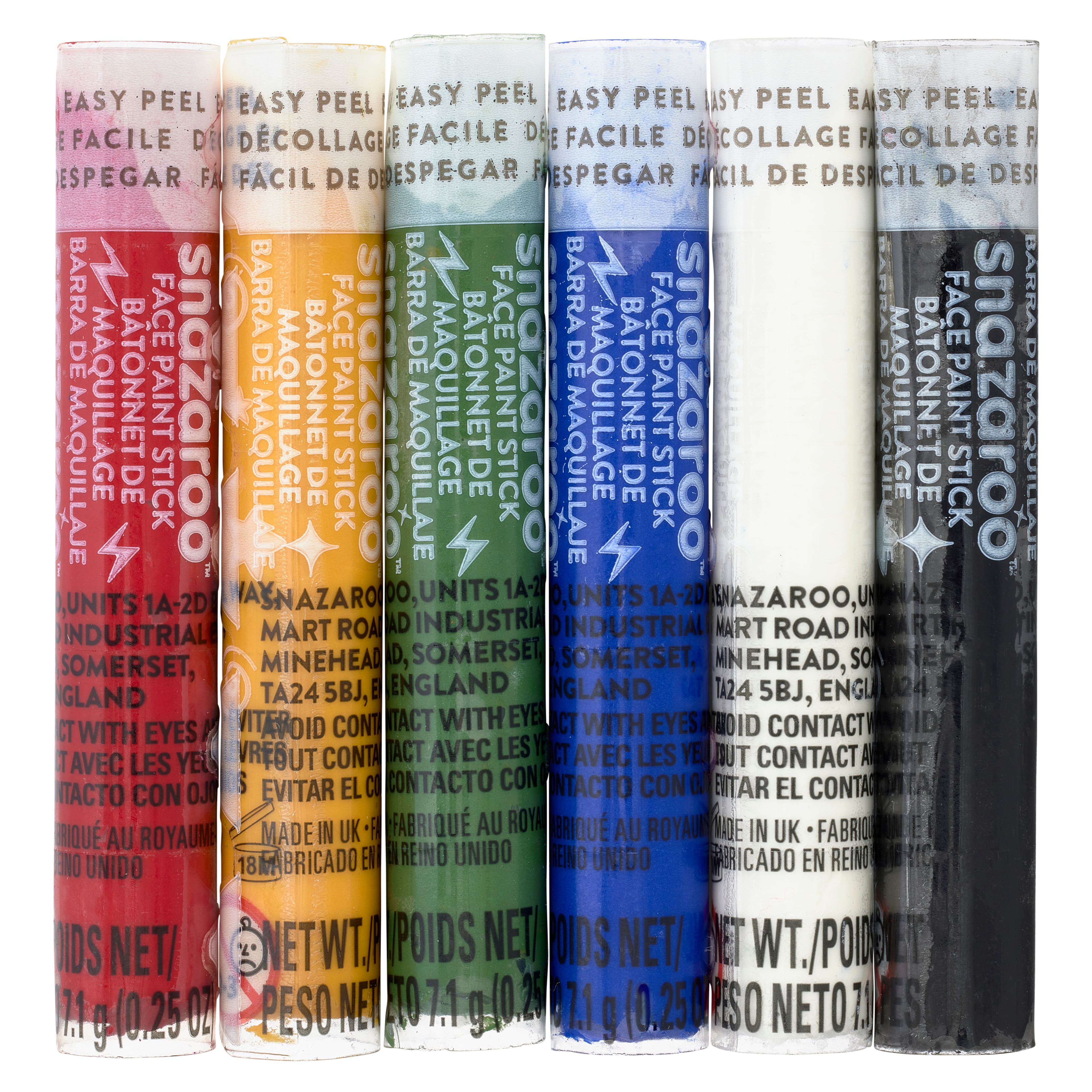 12 Packs: 6 ct. (72 total) Snazaroo&#x2122; Primary Face Painting Sticks