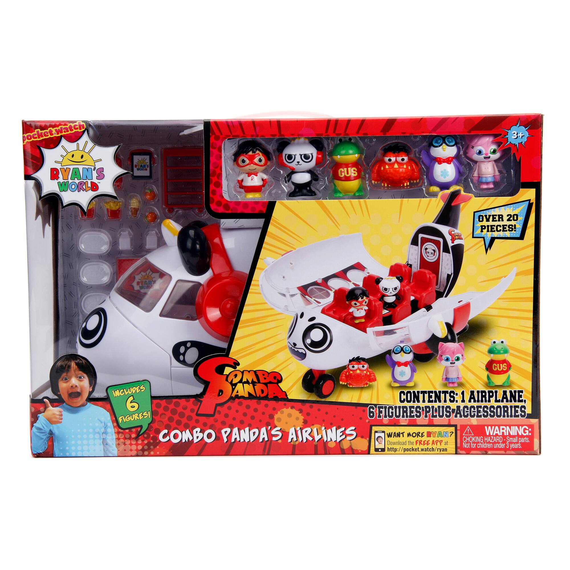 Jada Toys® Ryan's World™ Panda Airplane Set with 6 Figures