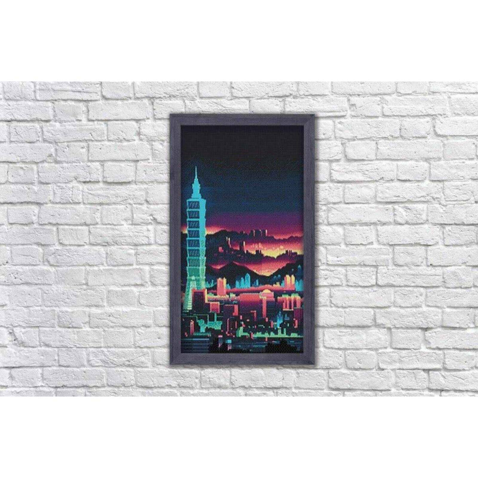 Wizardi Diamond Painting Kit Night Skyscraper