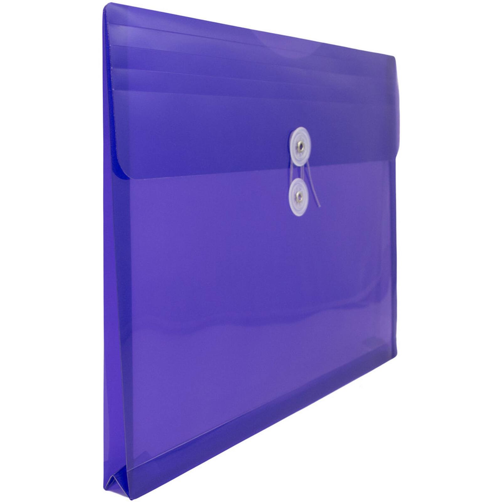 JAM Paper Booklet Plastic Envelopes with Button and String Closure, 108ct.