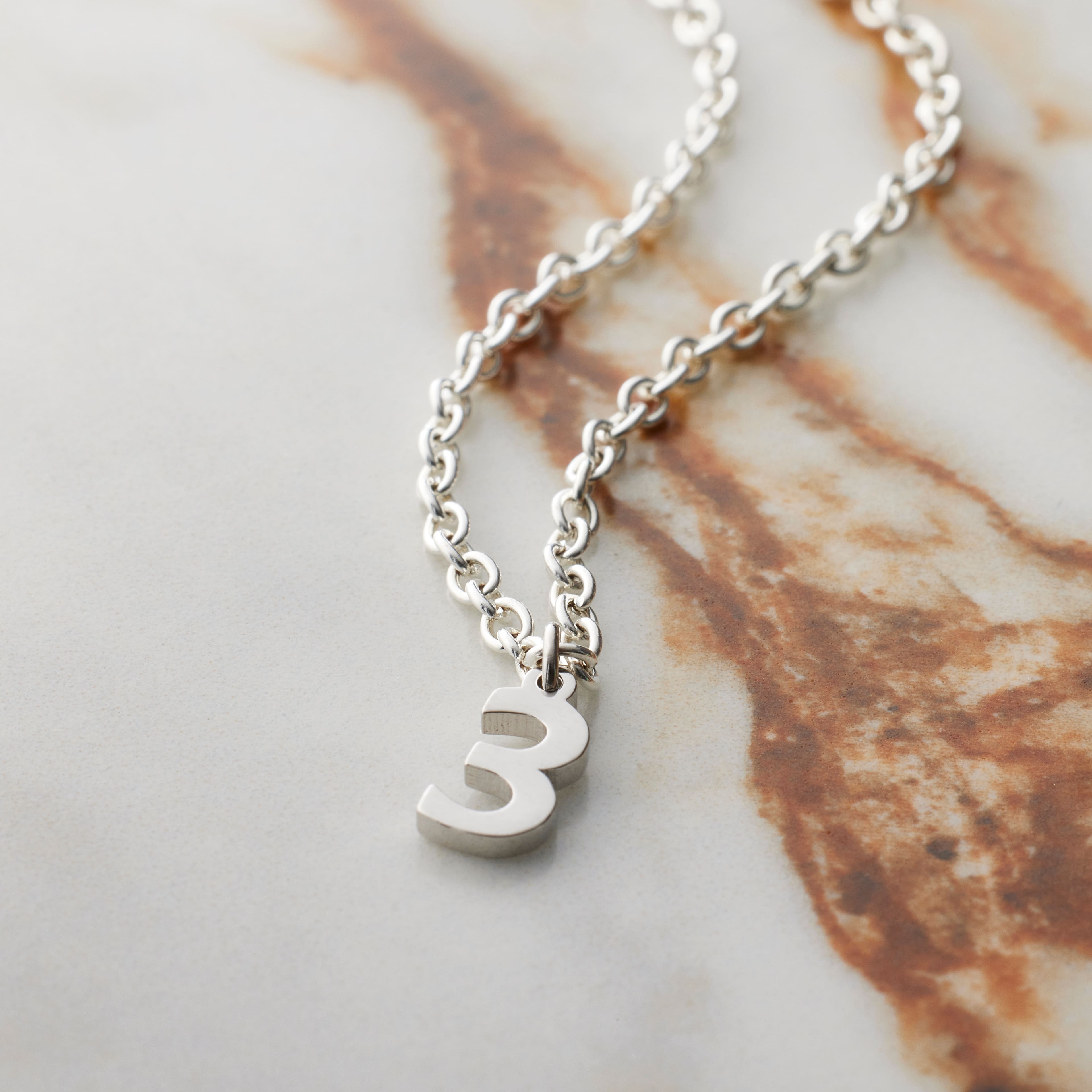 12 Pack: Sterling Silver Number Charm by Bead Landing&#x2122;