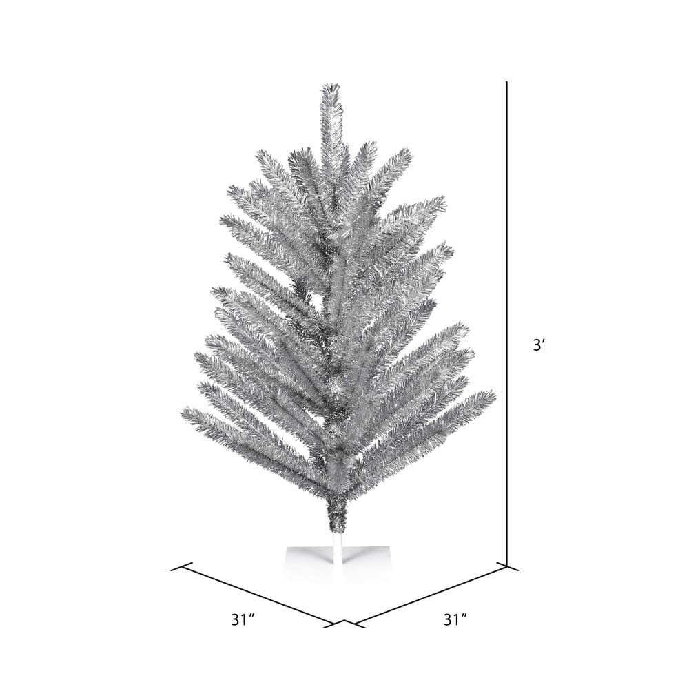 3ft. Silver Vintage Aluminum Artificial Christmas Tree