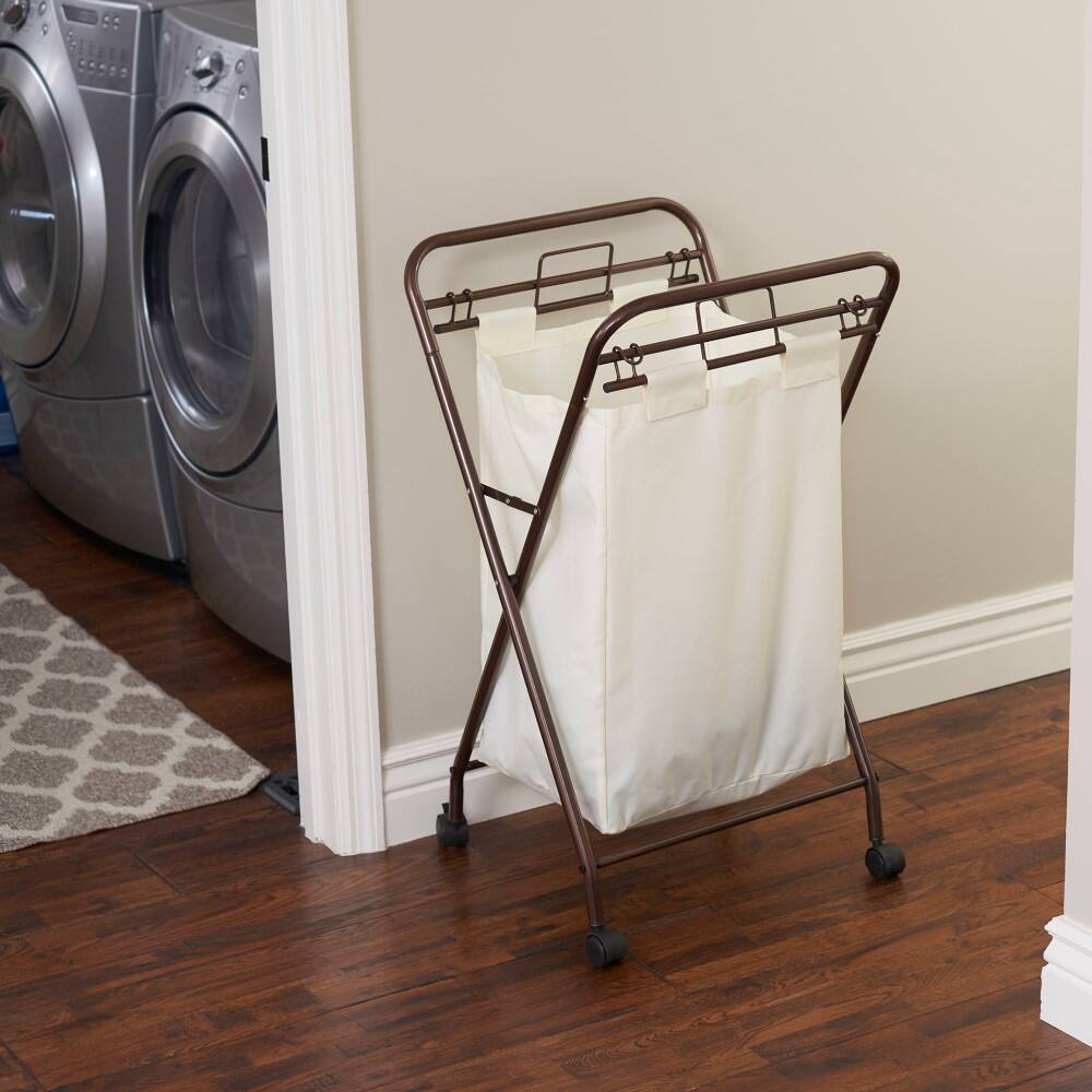 Household Essentials Rolling Laundry Hamper