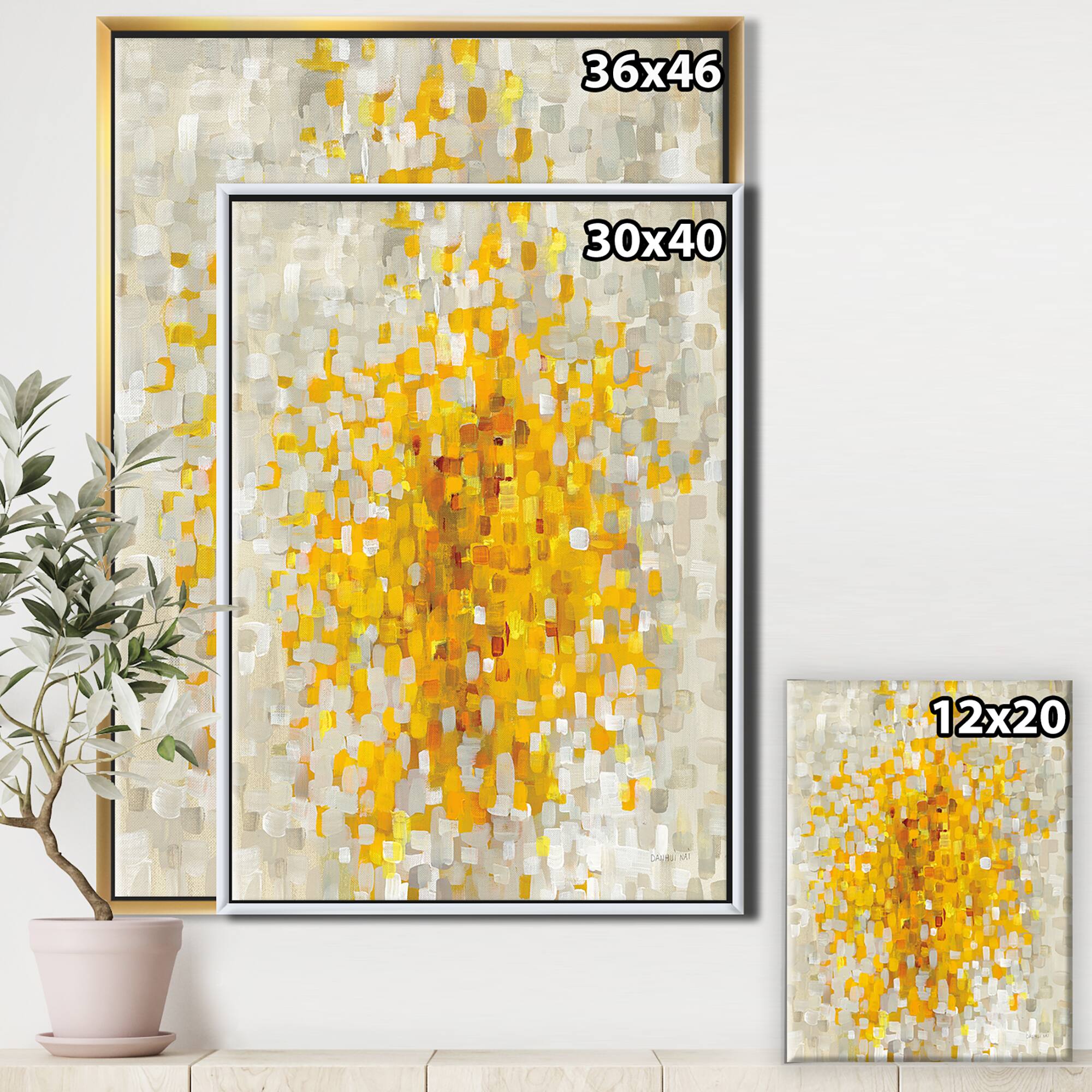 Designart - Glam Yellow Explosion Blocks