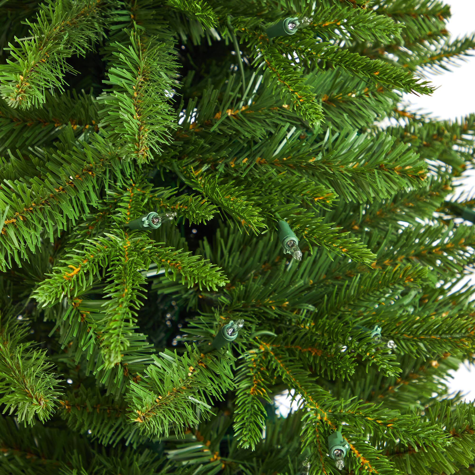 3ft. Pre-Lit Finland Fir Artificial Christmas Tree in Decorative Planter, Warm White Lights
