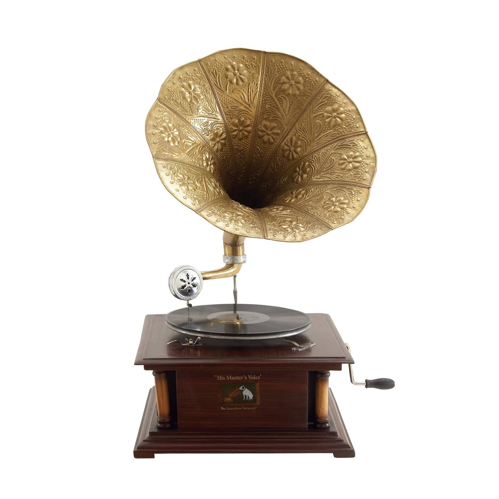 Copper Wood and Metal Vintage Gramophone, 28&#x22; x 18&#x22; x 16&#x22;