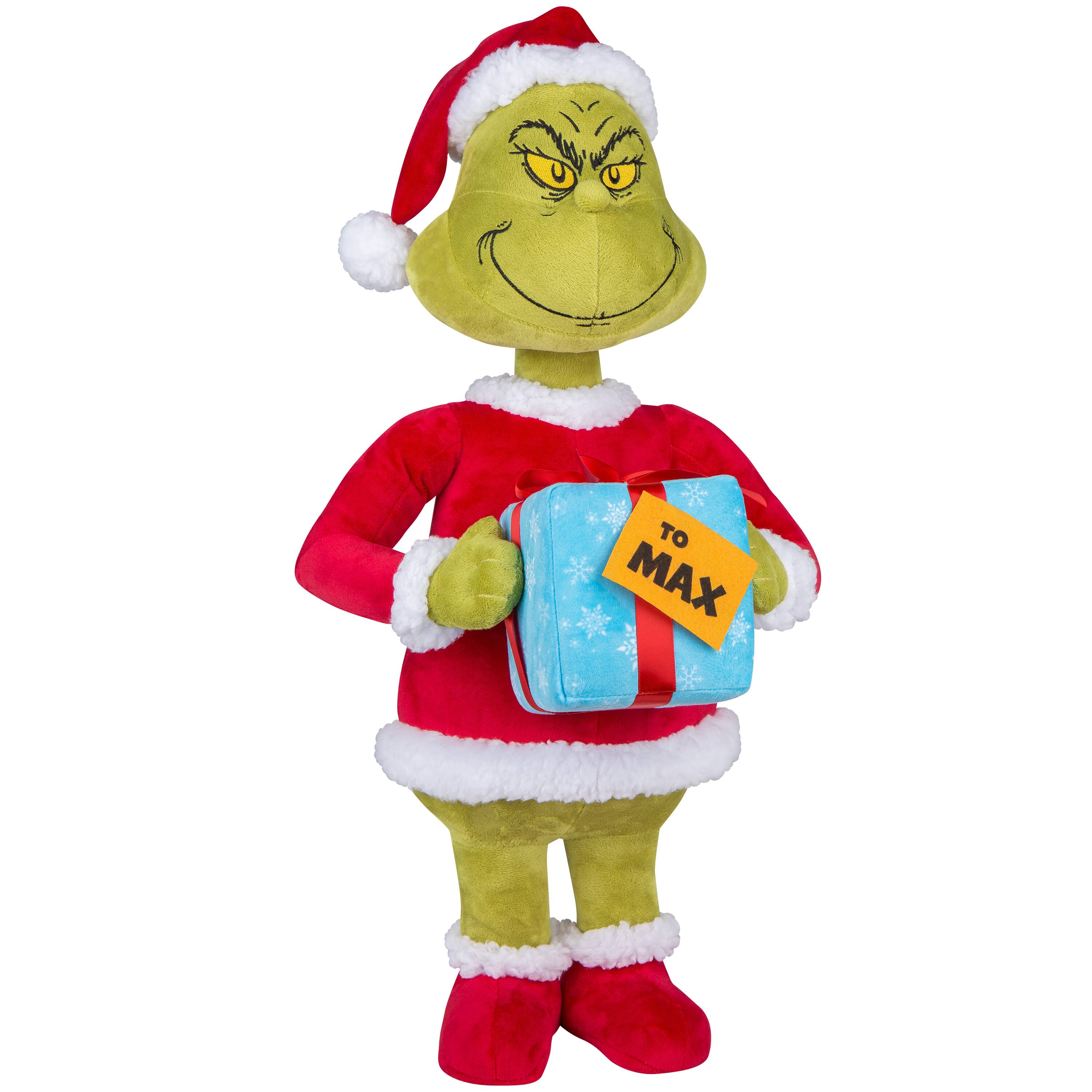 22&#x22; Grinch with Present Holiday Greeter
