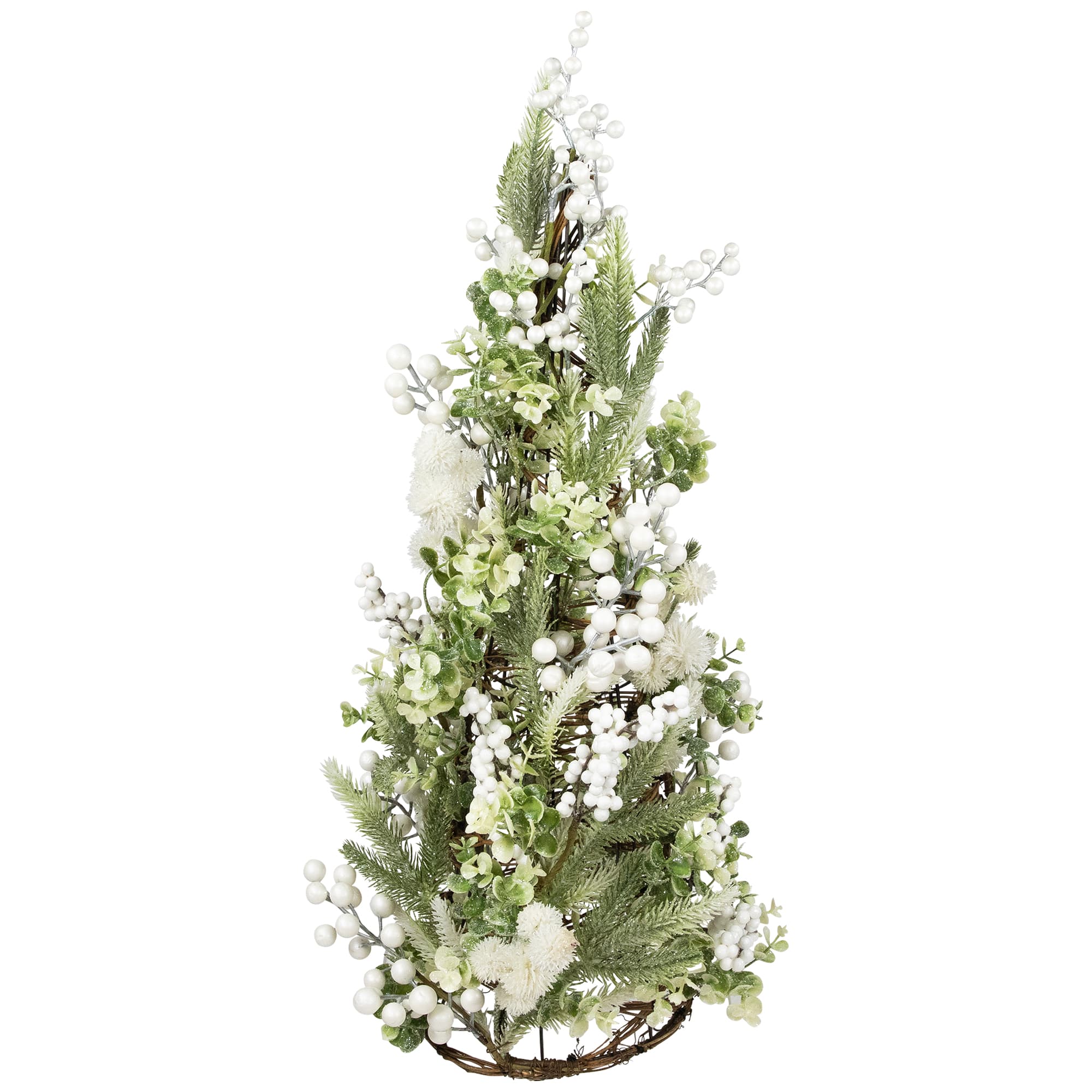 27" Glittered Berries & Pine Cone Artificial Christmas Tree