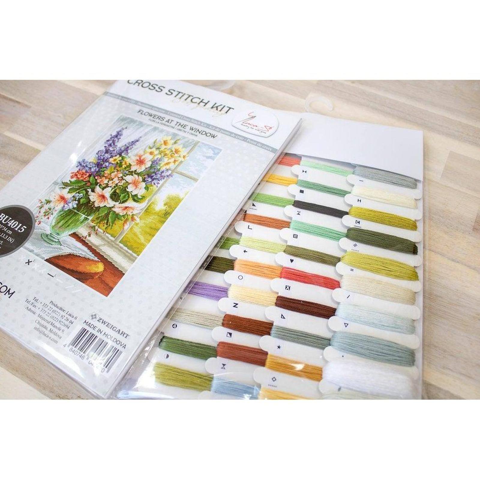 Luca-s Flowers At The Window Counted Cross Stitch Kit