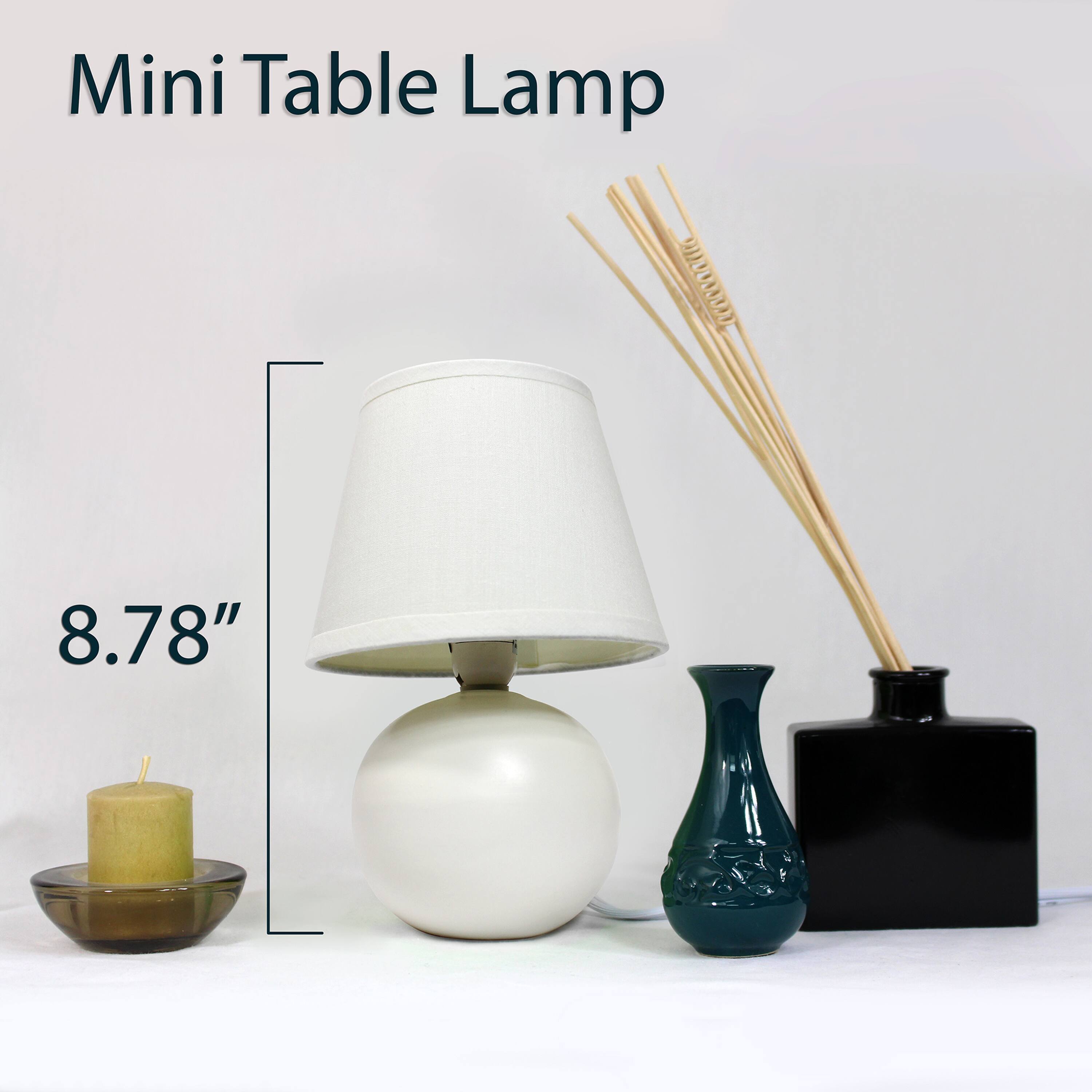 Simple Designs Mini Ceramic Globe Table Lamp