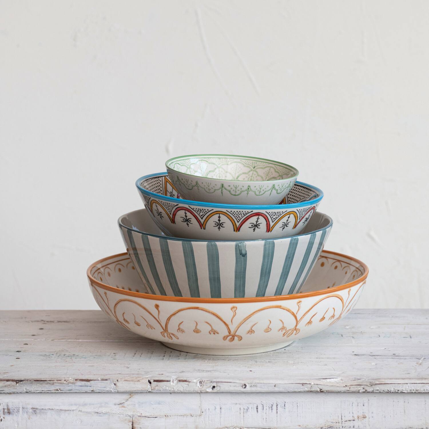 Hello Honey&#xAE; Multicolor Hand Painted Stoneware Bowl